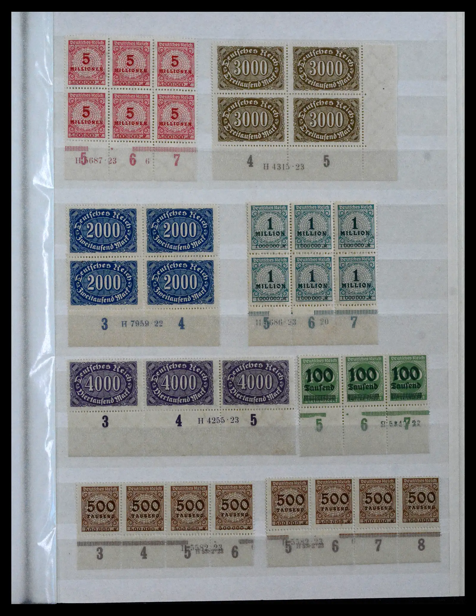 41896 0071 - Stamp collection 41896 German Reich Han numbers 1921-1923.