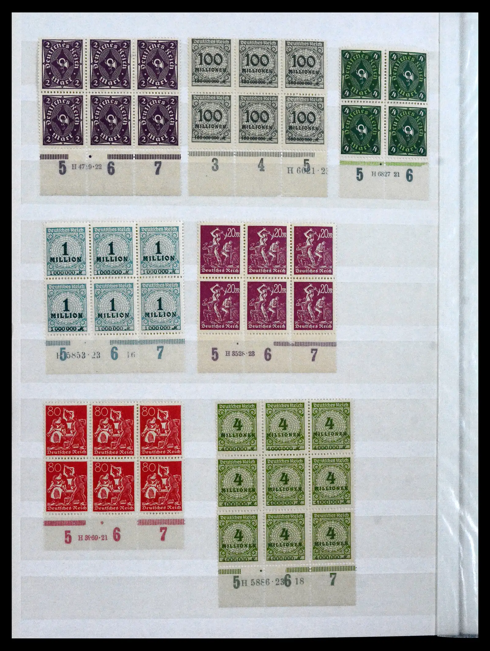 41896 0072 - Stamp collection 41896 German Reich Han numbers 1921-1923.