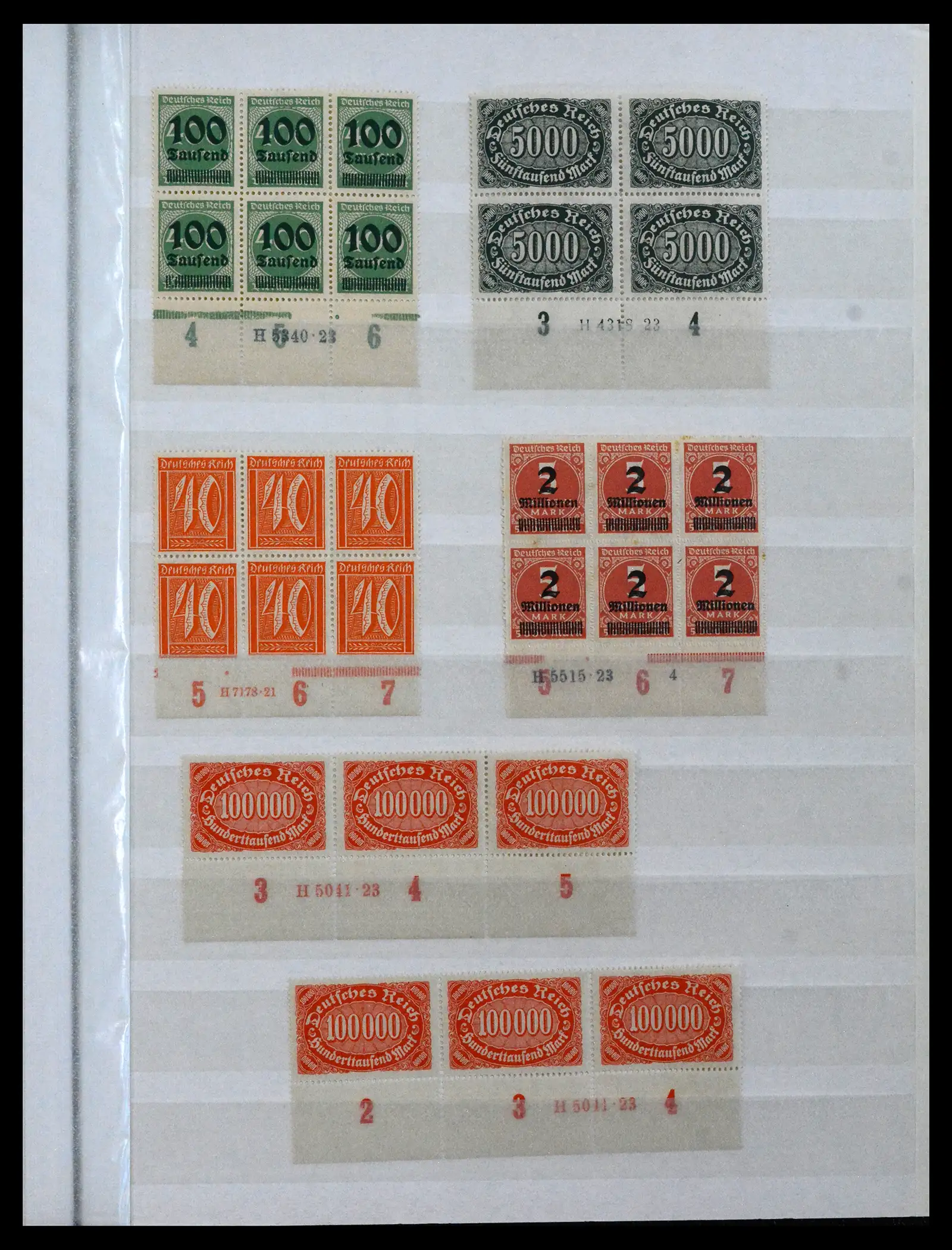 41896 0073 - Stamp collection 41896 German Reich Han numbers 1921-1923.