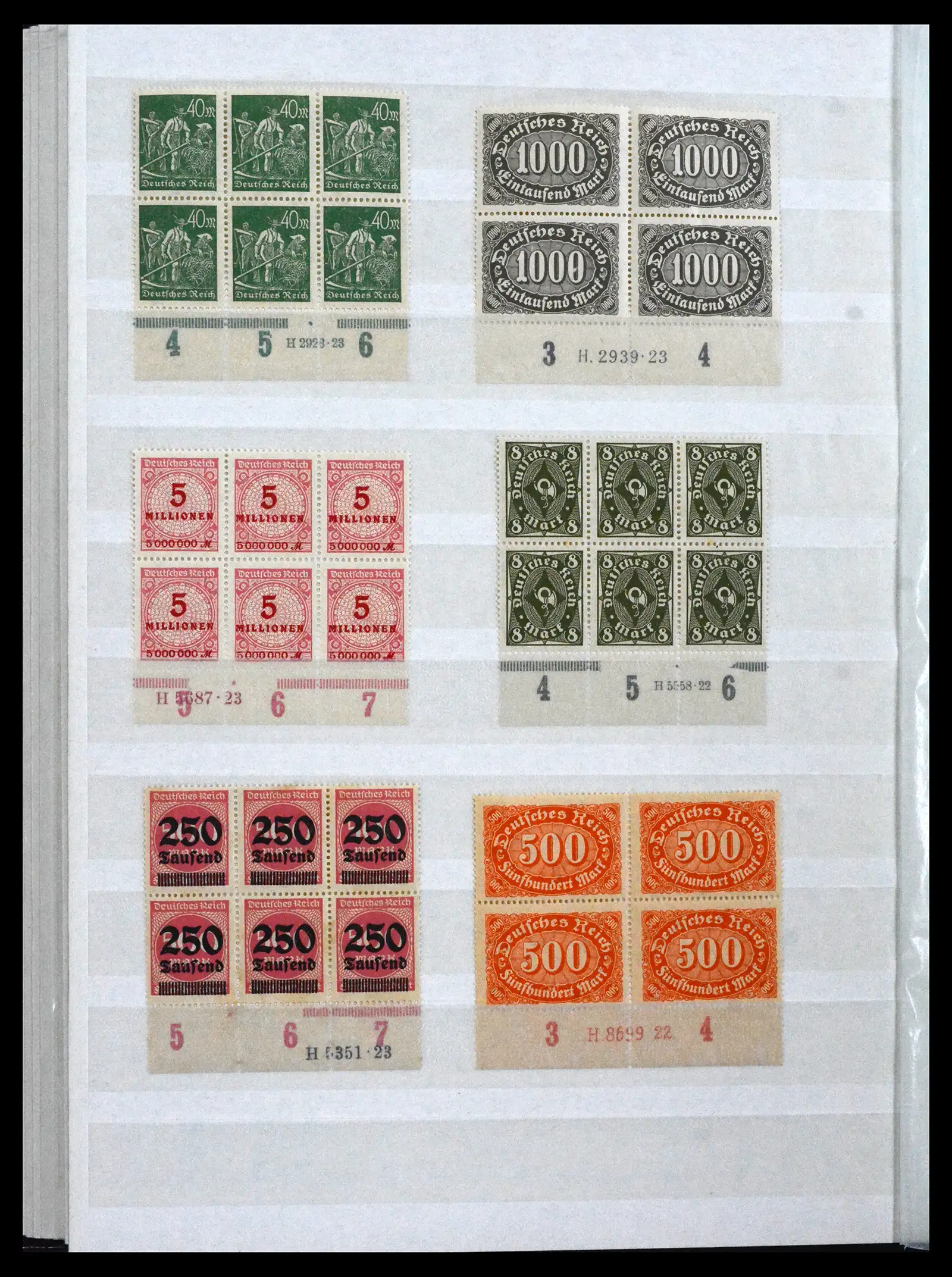41896 0074 - Stamp collection 41896 German Reich Han numbers 1921-1923.