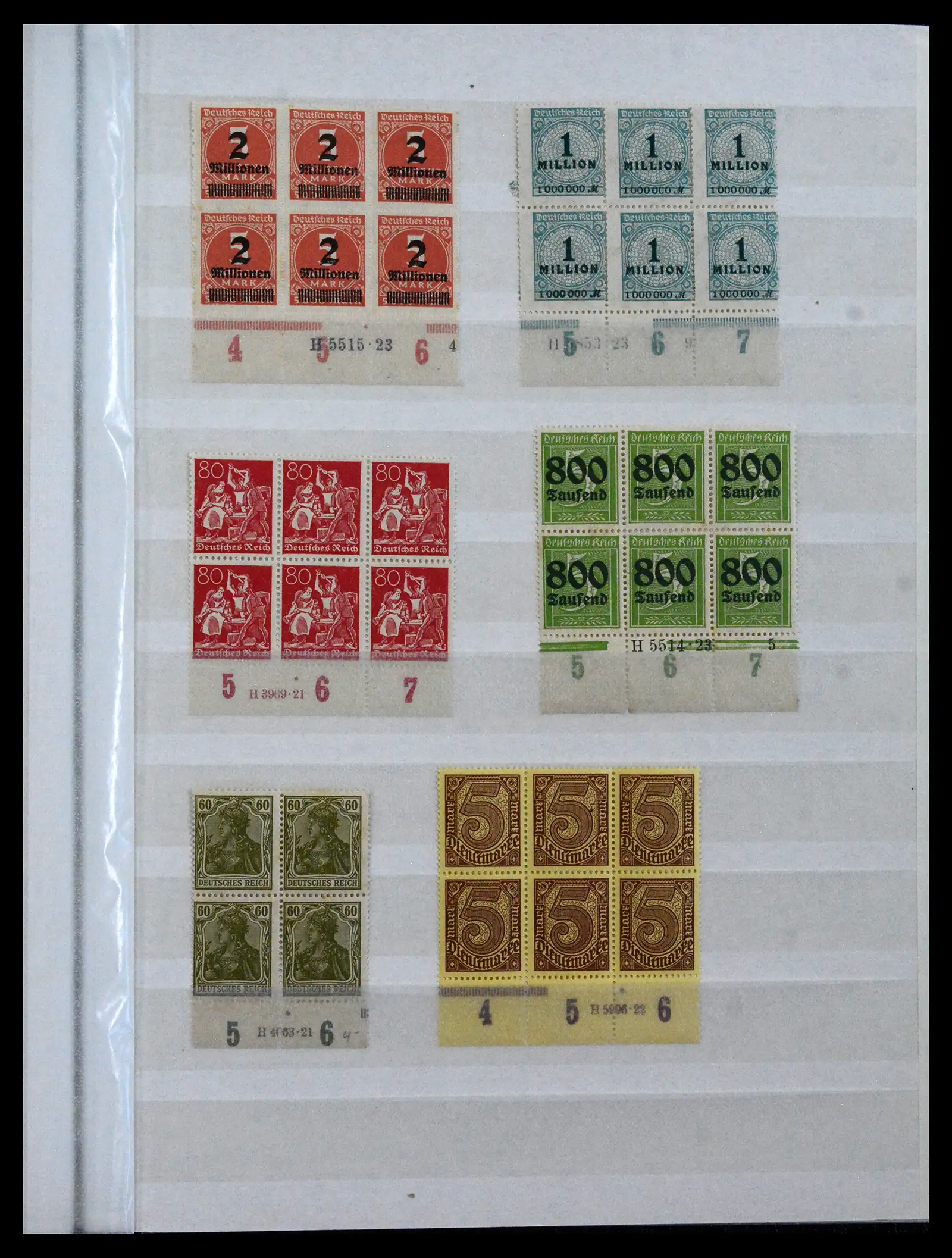 41896 0075 - Stamp collection 41896 German Reich Han numbers 1921-1923.
