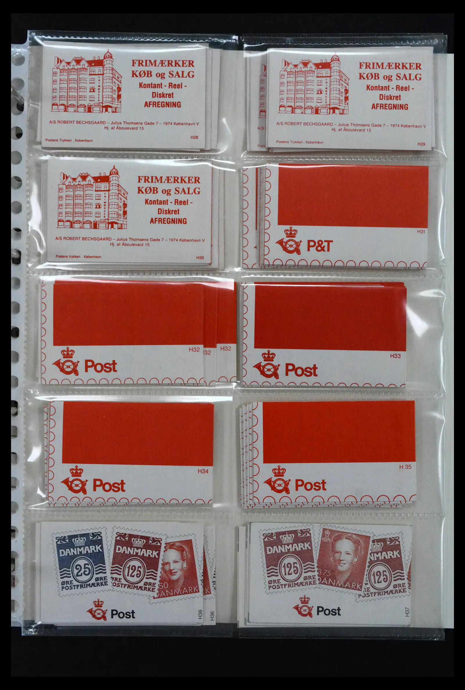 41905 0100 - Postzegelverzameling 41905 Denemarken postzegelboekjes gespecialiseerd 1929-2018.