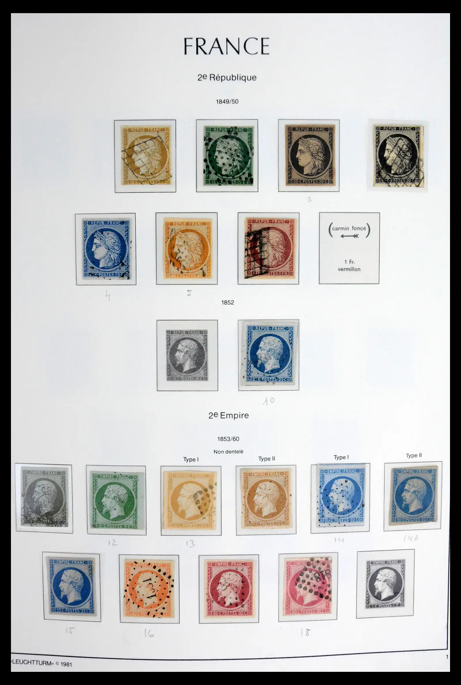 41910 0001 - Stamp collection 41910 France 1849-1944.