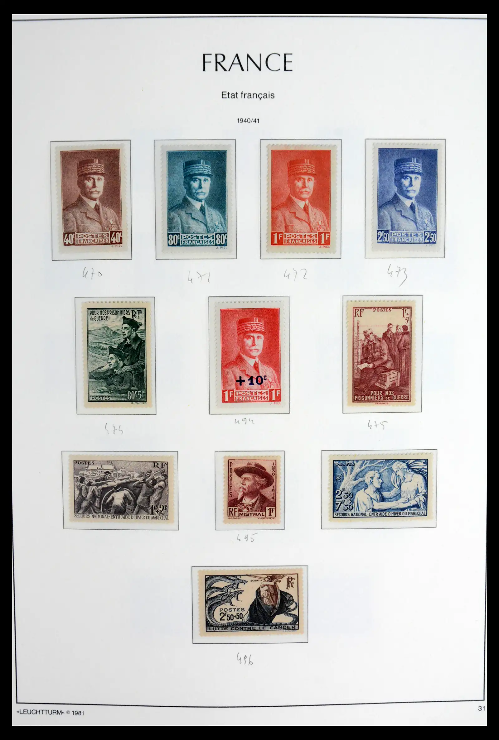 41910 0033 - Stamp collection 41910 France 1849-1944.
