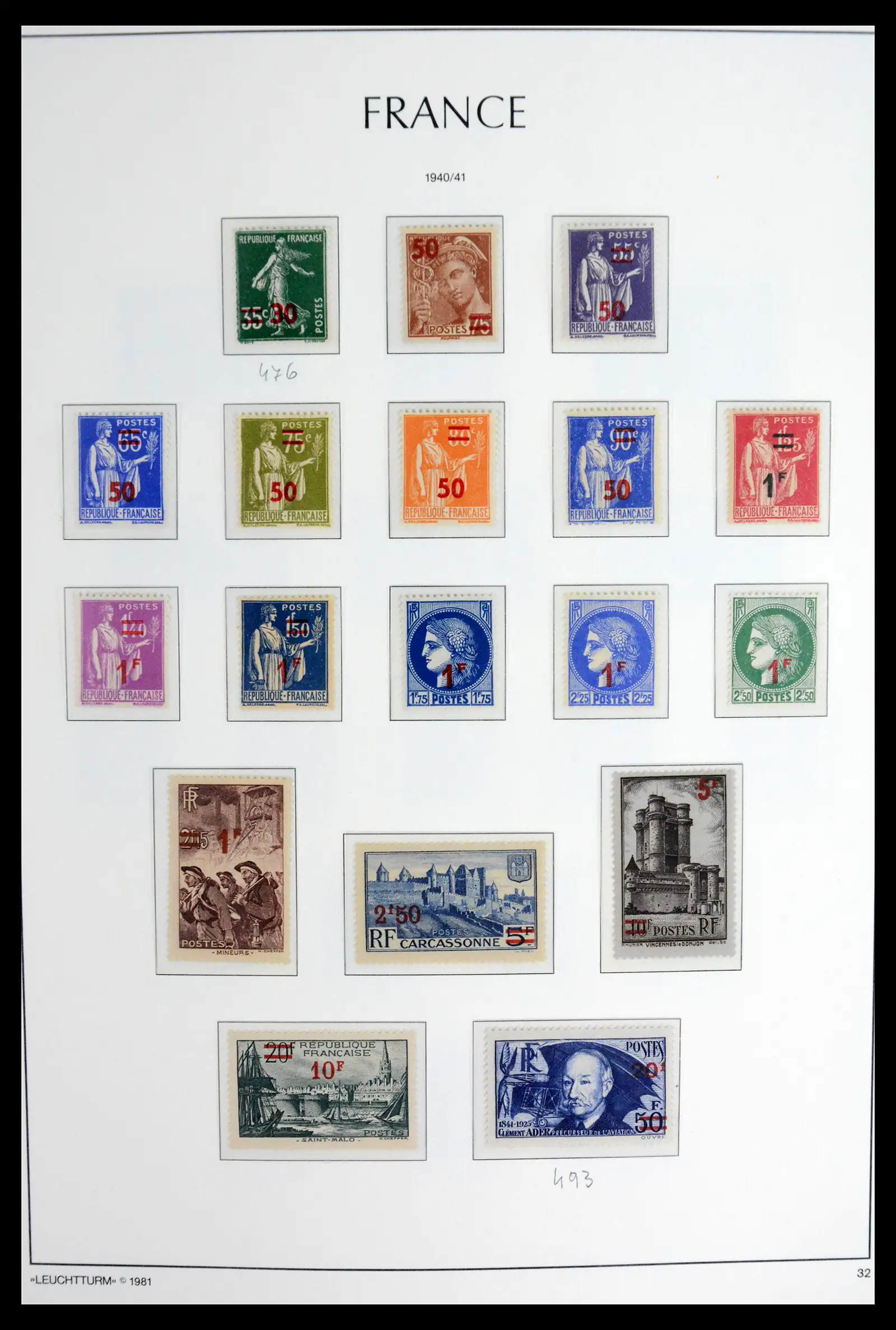 41910 0034 - Stamp collection 41910 France 1849-1944.