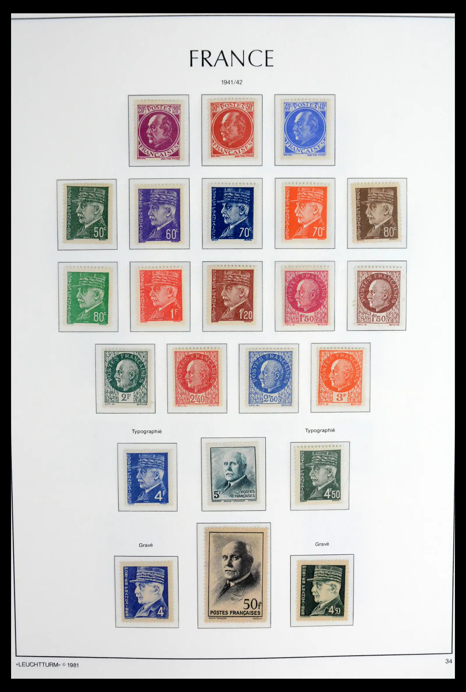 41910 0036 - Stamp collection 41910 France 1849-1944.