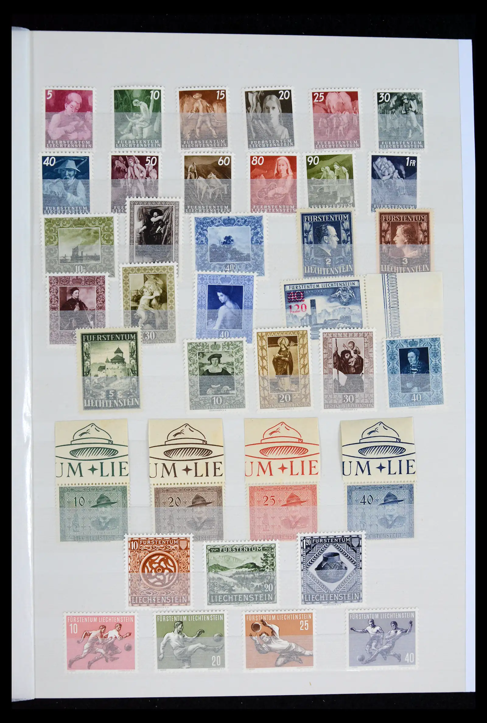 41917 0007 - Postzegelverzameling 41917 Liechtenstein 1912-2013.