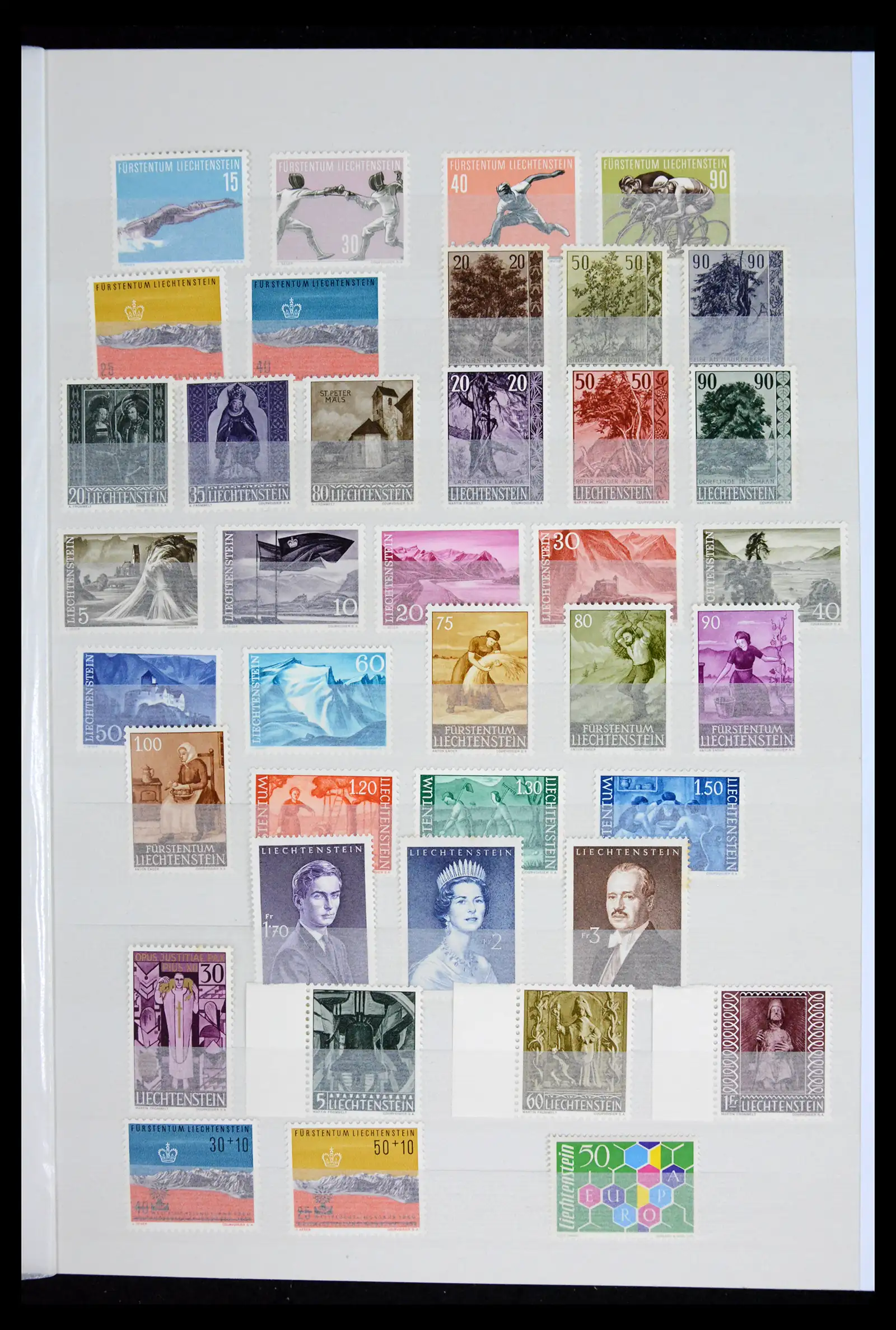 41917 0009 - Postzegelverzameling 41917 Liechtenstein 1912-2013.
