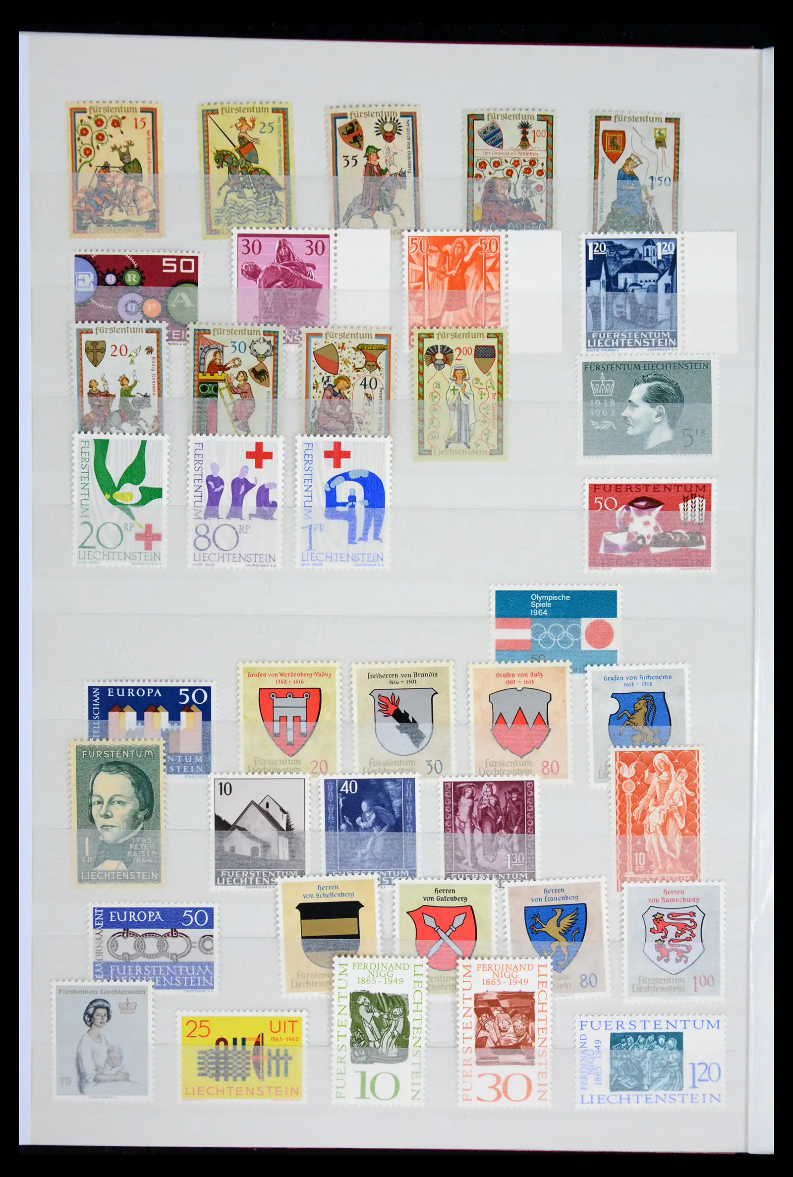 41917 0010 - Postzegelverzameling 41917 Liechtenstein 1912-2013.