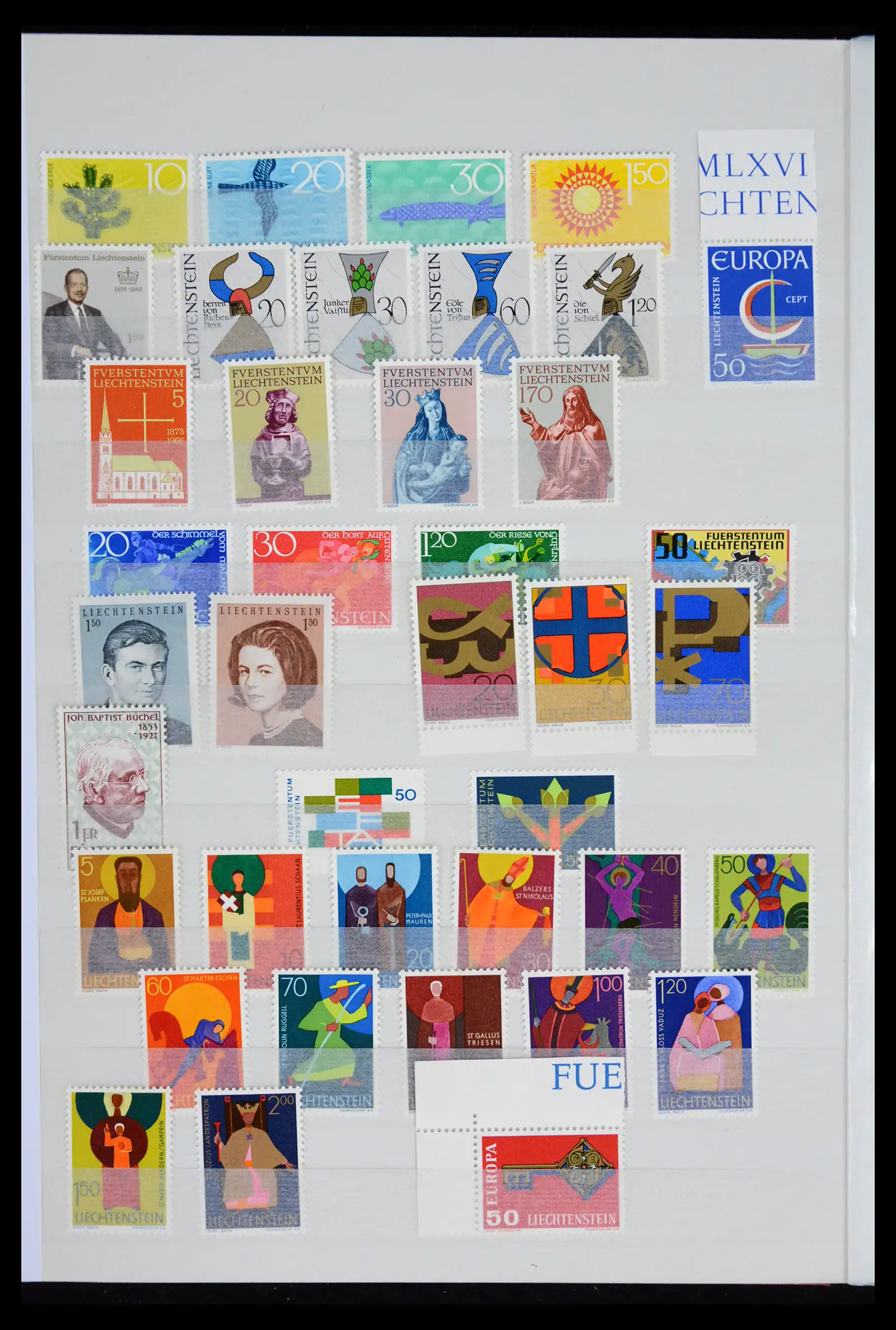 41917 0012 - Postzegelverzameling 41917 Liechtenstein 1912-2013.