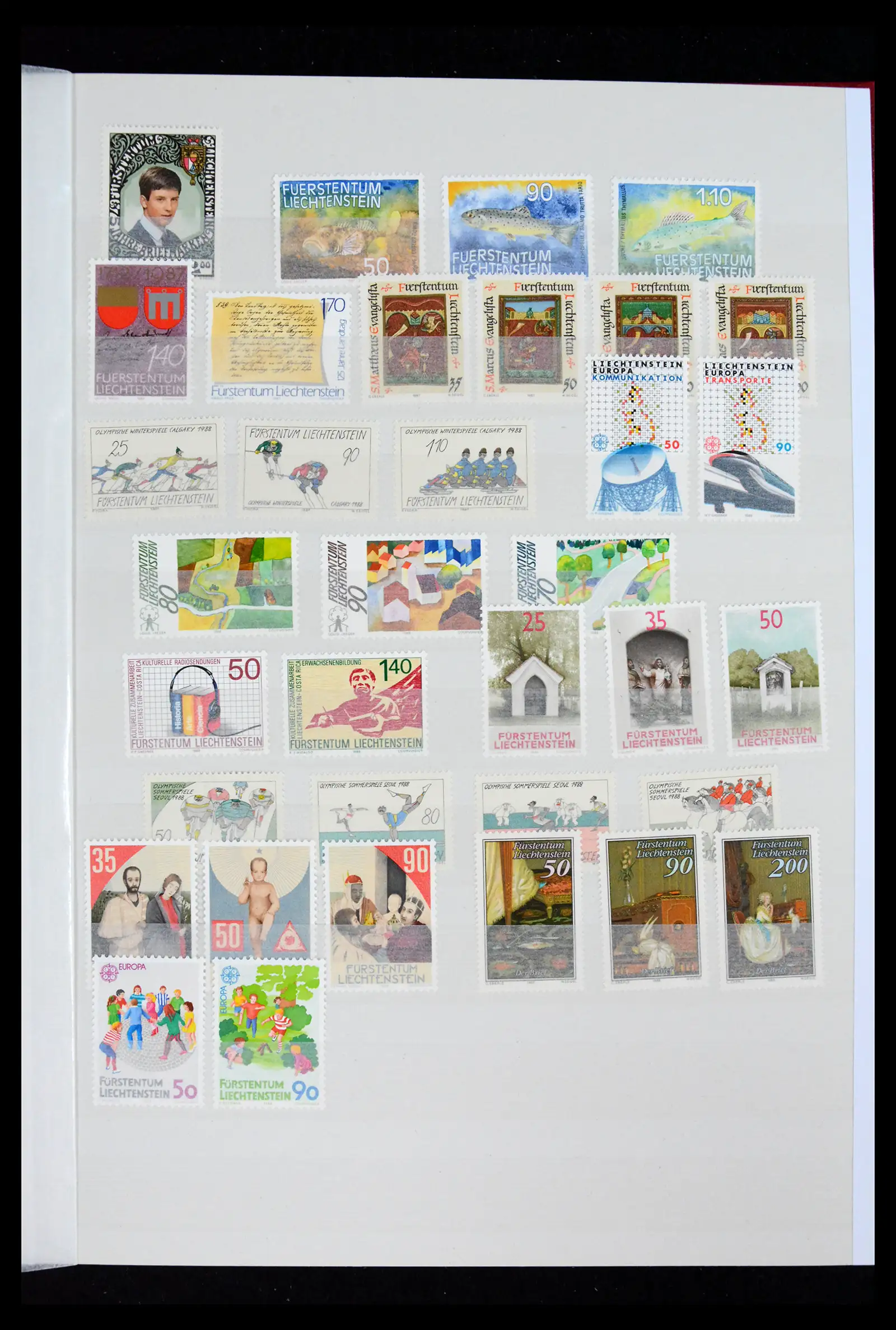 41917 0023 - Postzegelverzameling 41917 Liechtenstein 1912-2013.