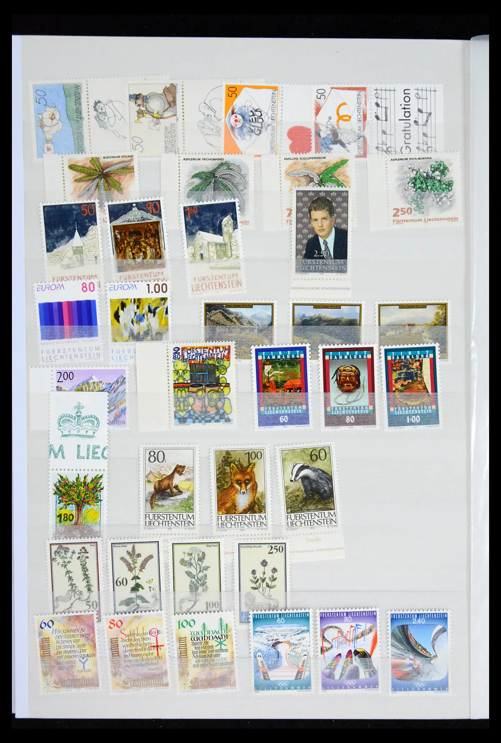 41917 0026 - Postzegelverzameling 41917 Liechtenstein 1912-2013.