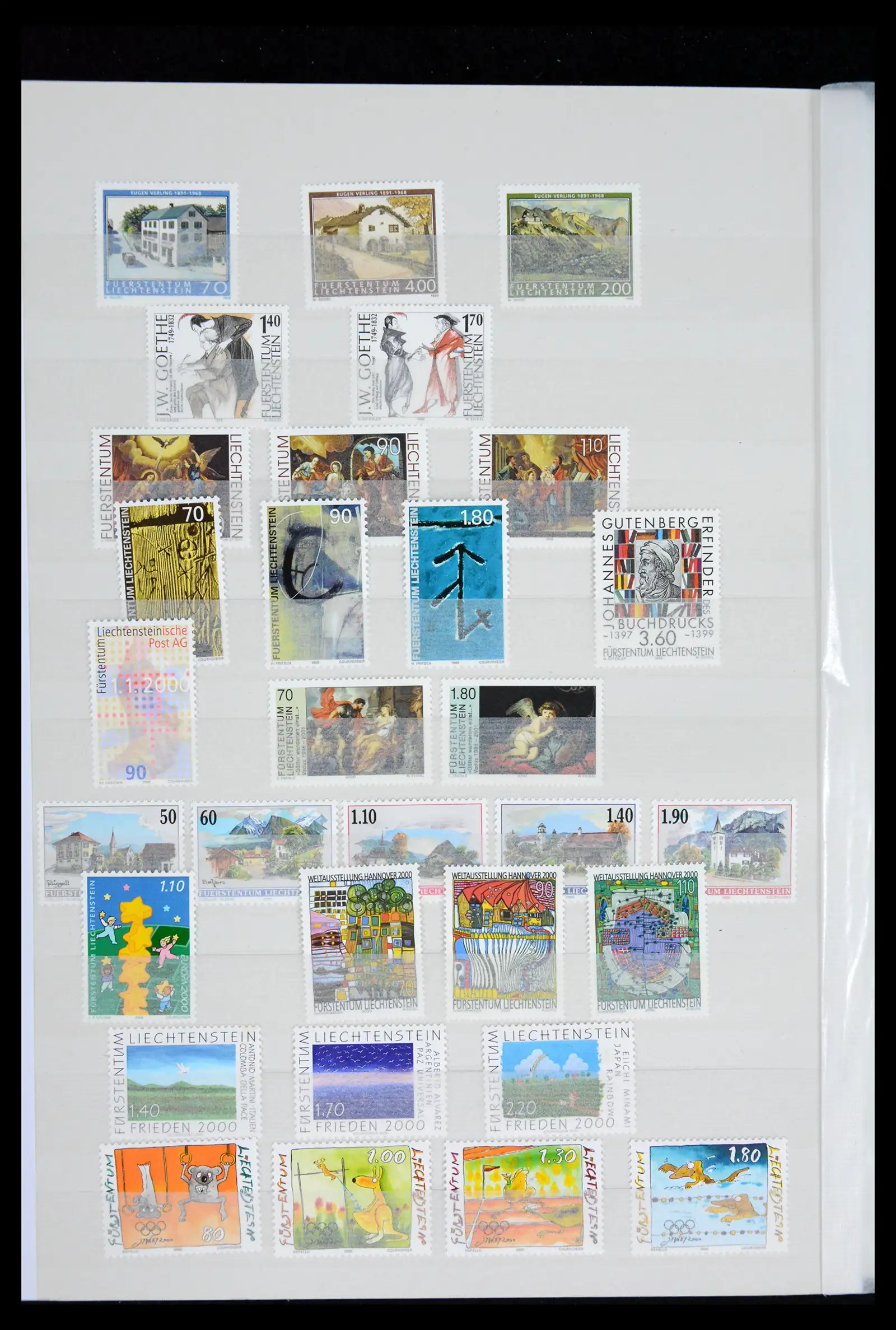41917 0032 - Postzegelverzameling 41917 Liechtenstein 1912-2013.