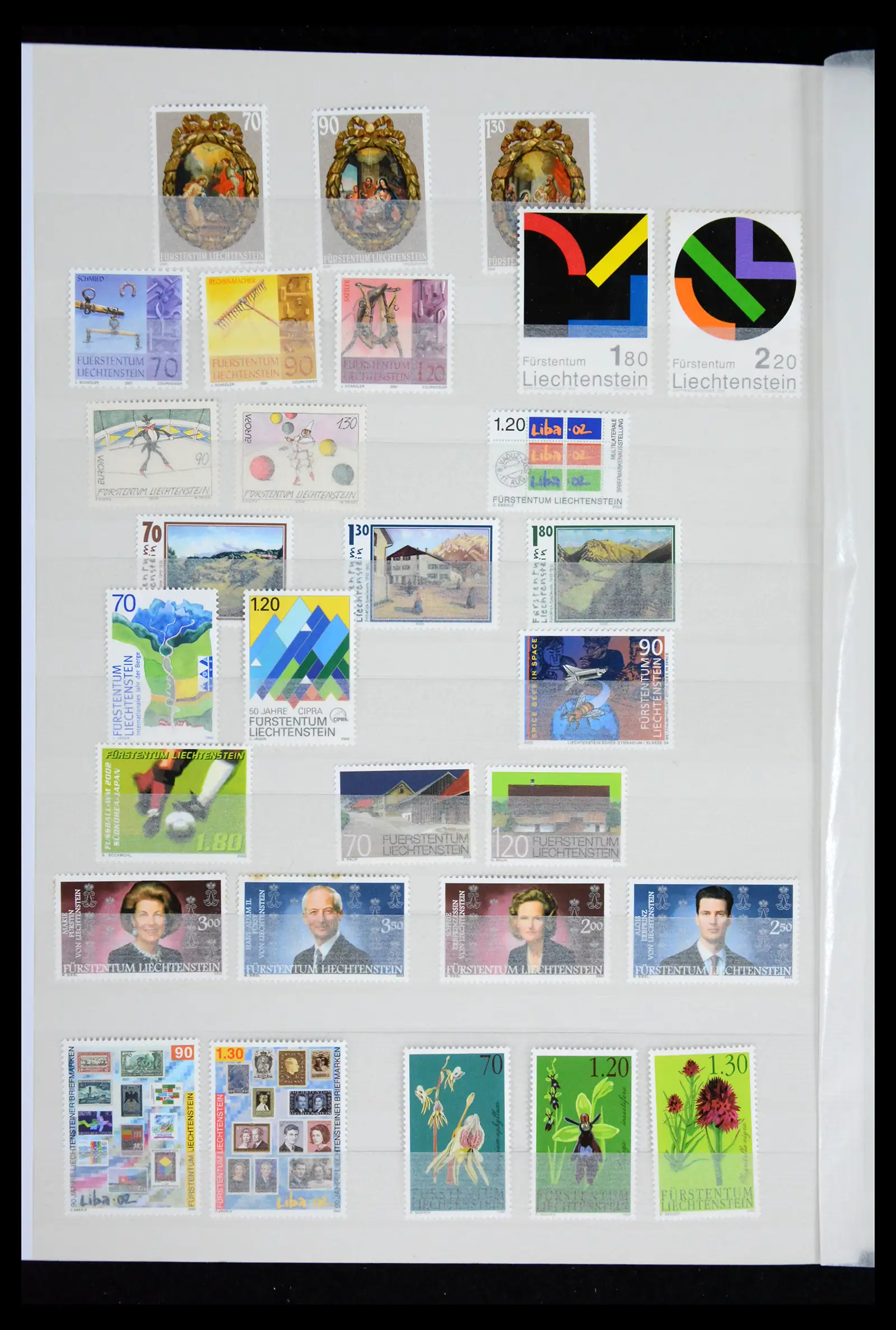 41917 0034 - Postzegelverzameling 41917 Liechtenstein 1912-2013.