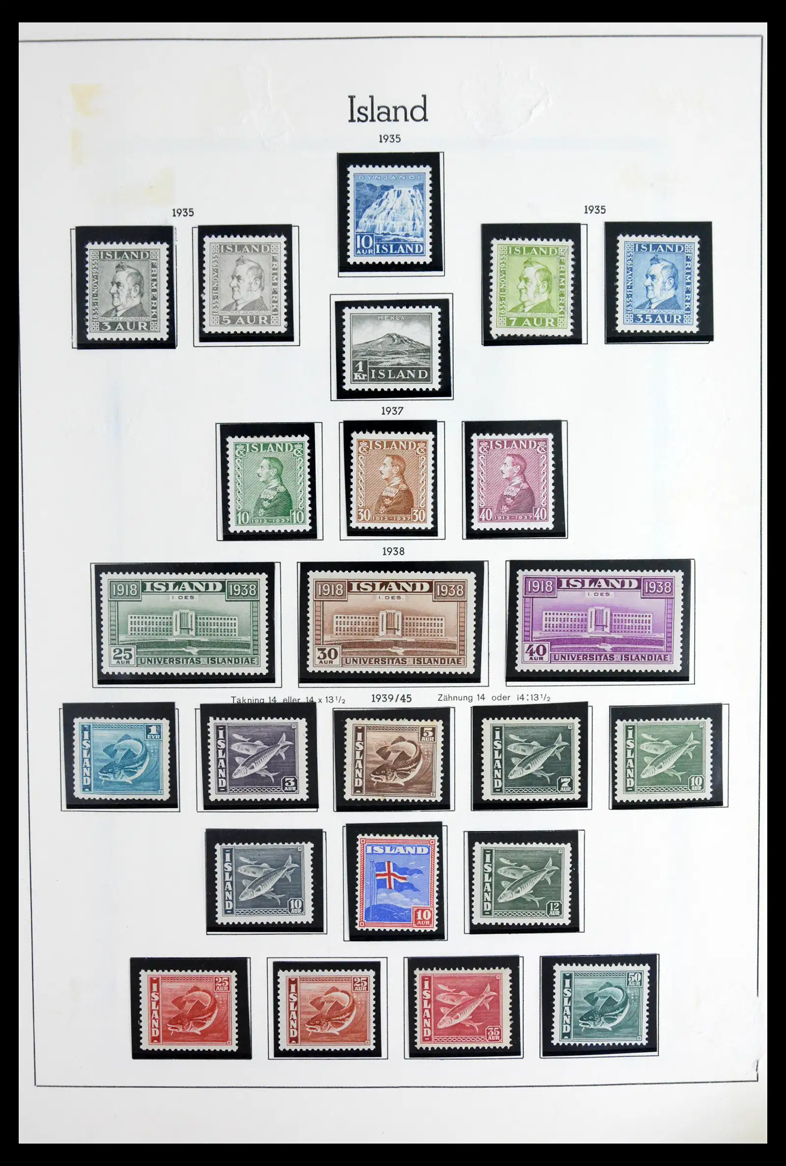 41918 0012 - Stamp collection 41918 Iceland 1873-1948.