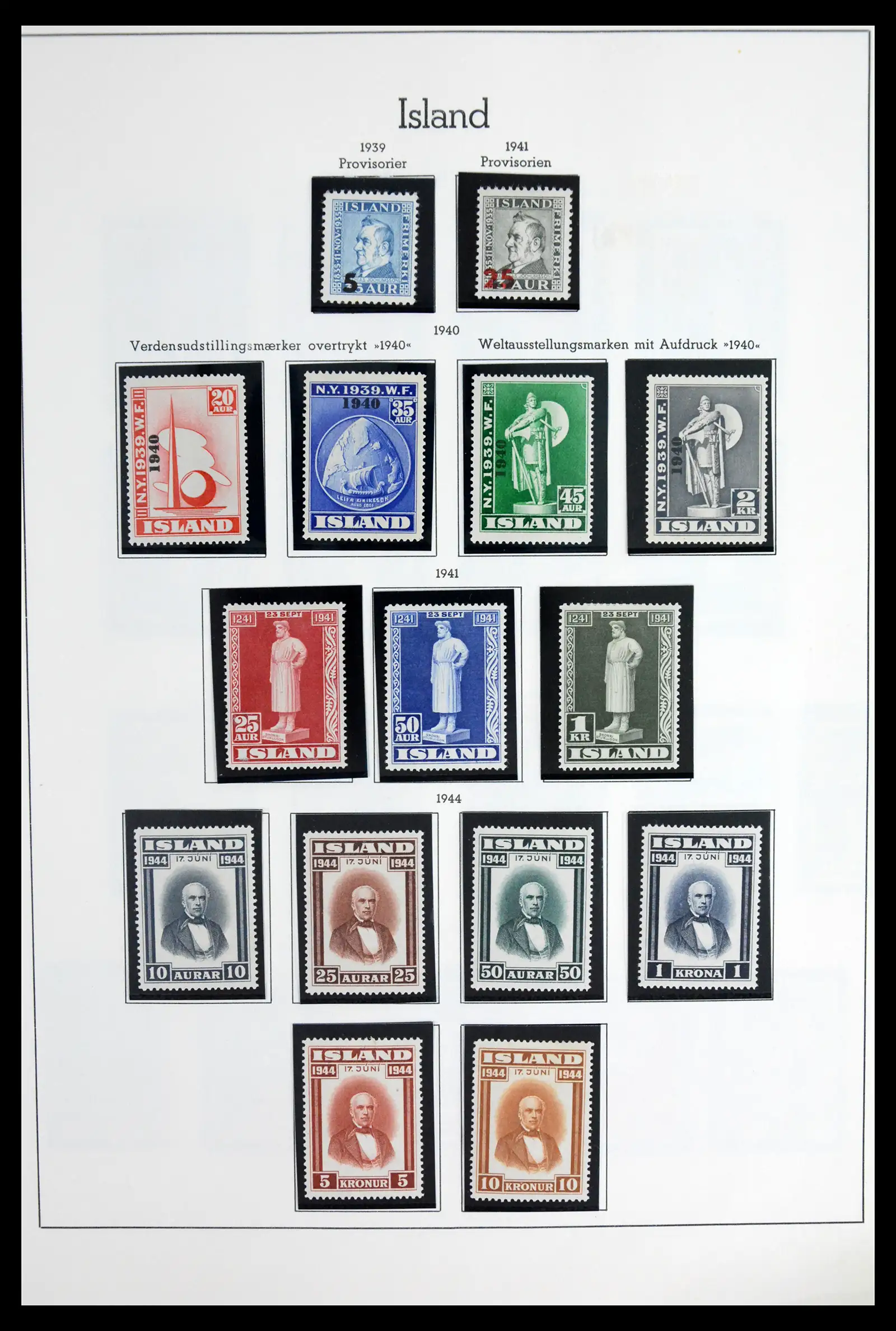 41918 0014 - Stamp collection 41918 Iceland 1873-1948.