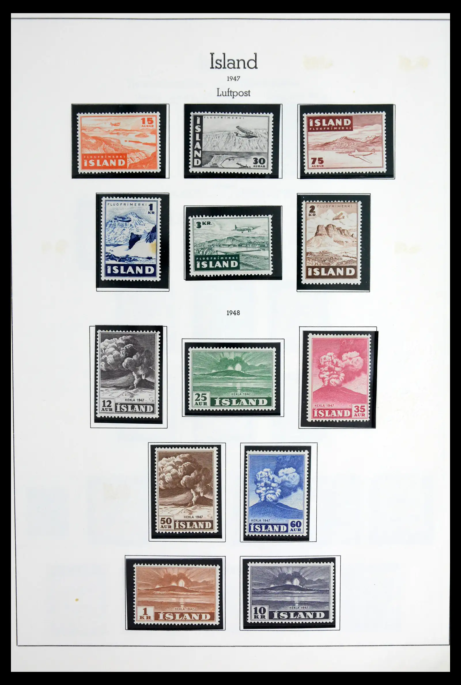 41918 0016 - Stamp collection 41918 Iceland 1873-1948.