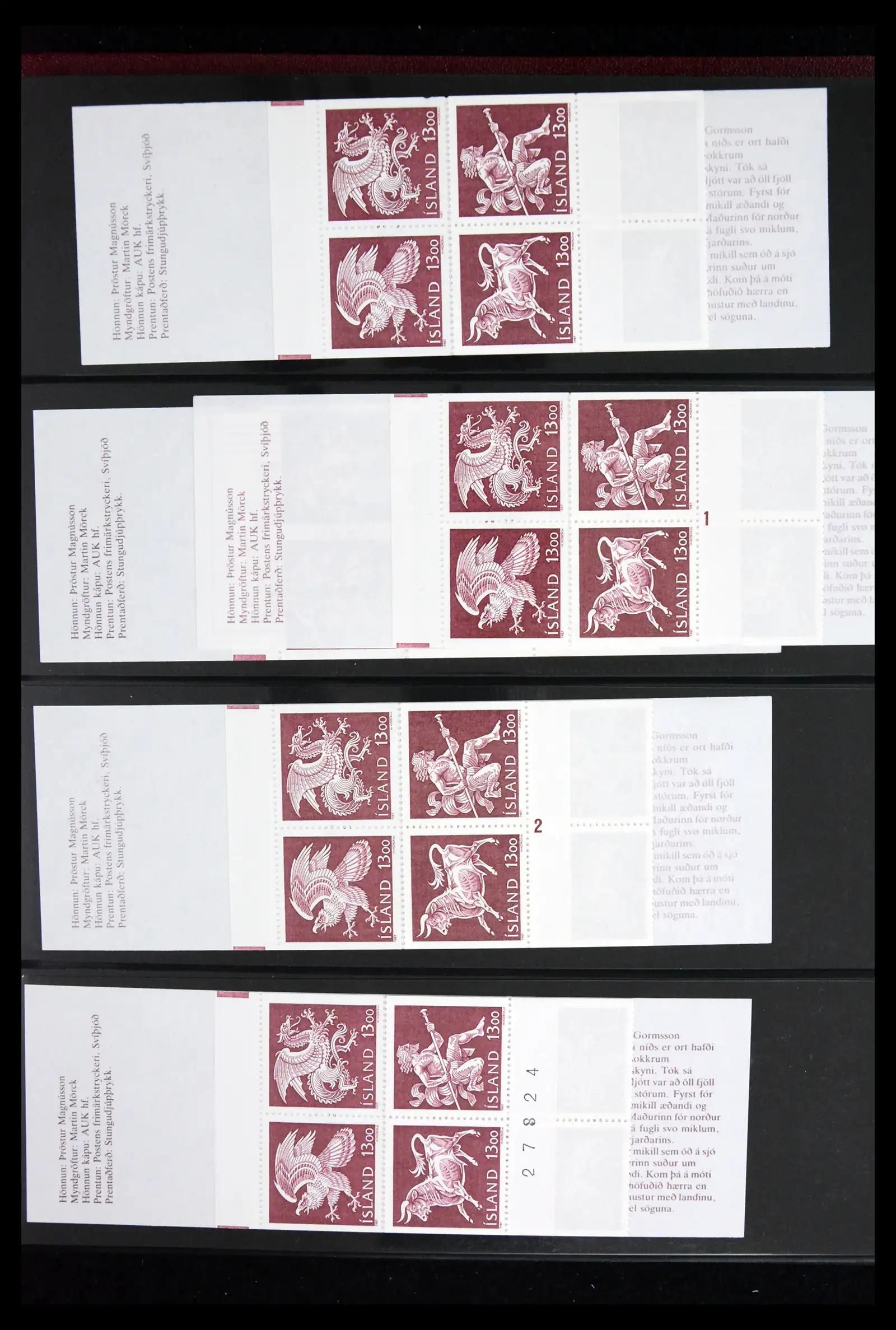 41919 0001 - Stamp collection 41919 Iceland stamp booklets 1987-2015.