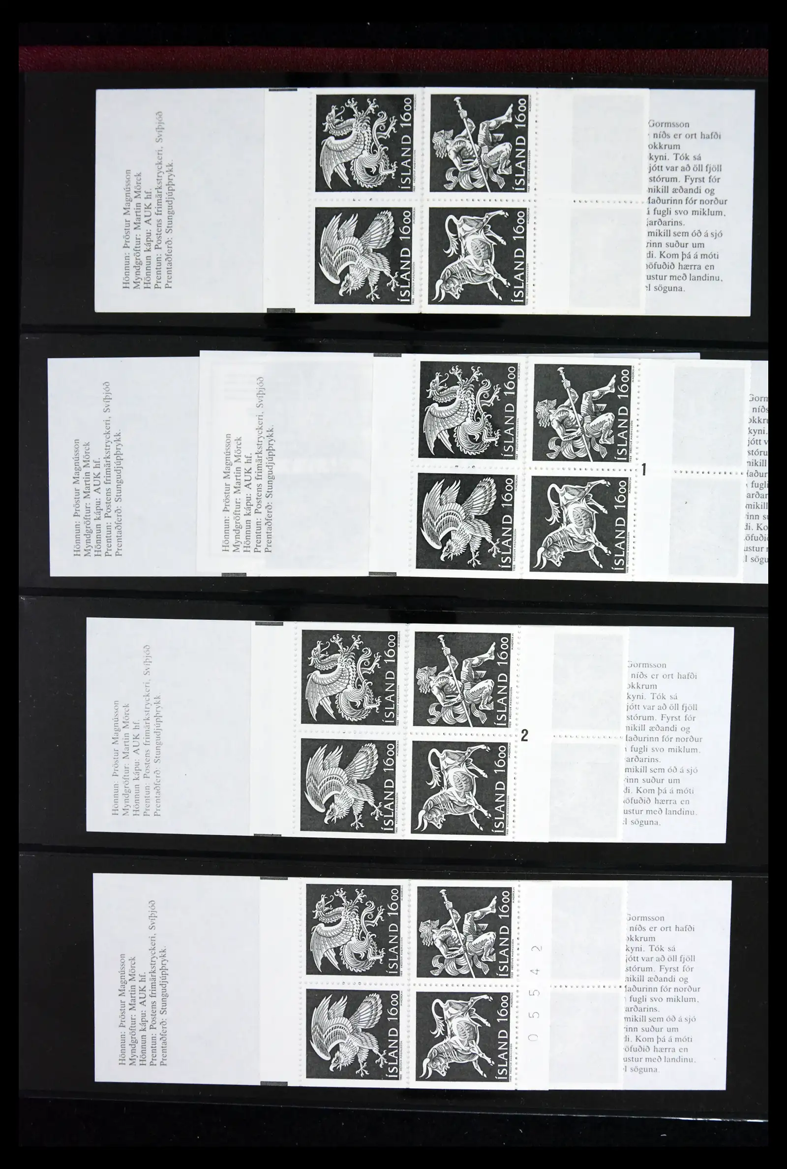 41919 0002 - Stamp collection 41919 Iceland stamp booklets 1987-2015.