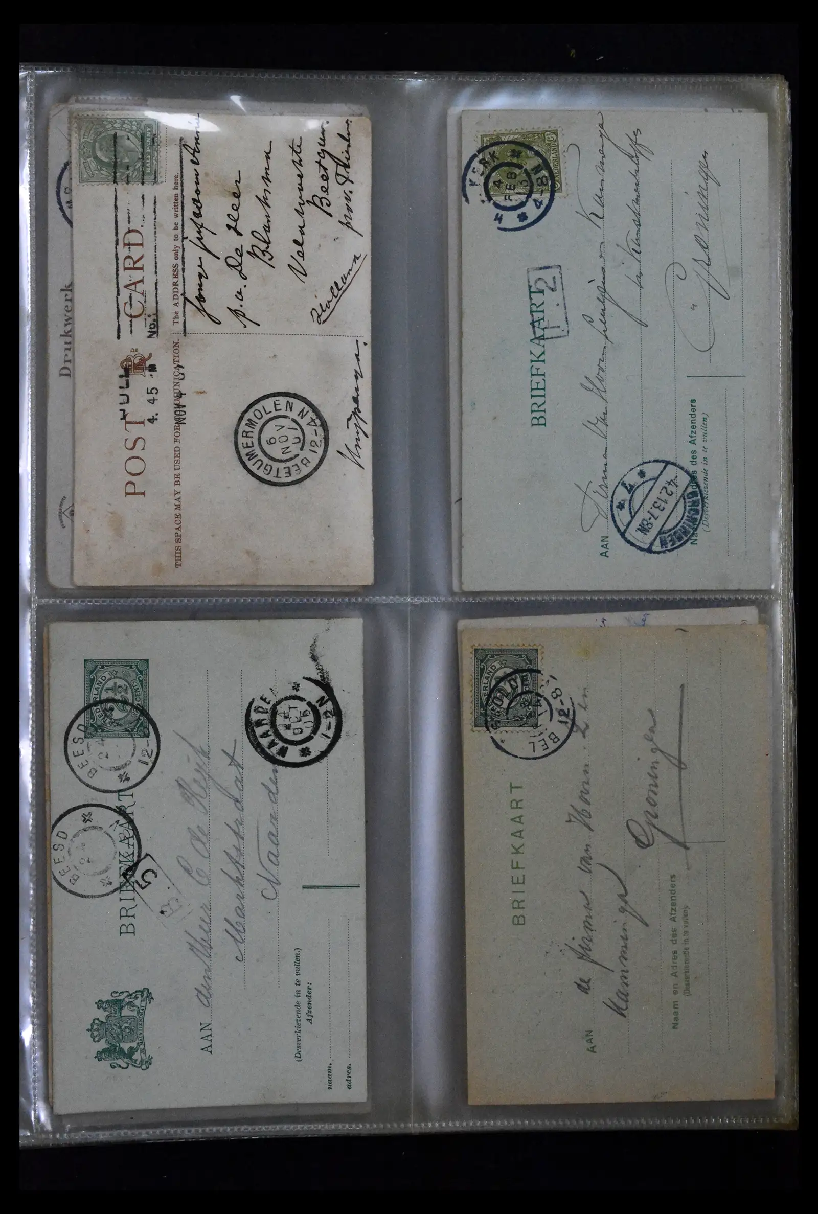 41926 0011 - Postzegelverzameling 41926 Nederland grootrondstempels.