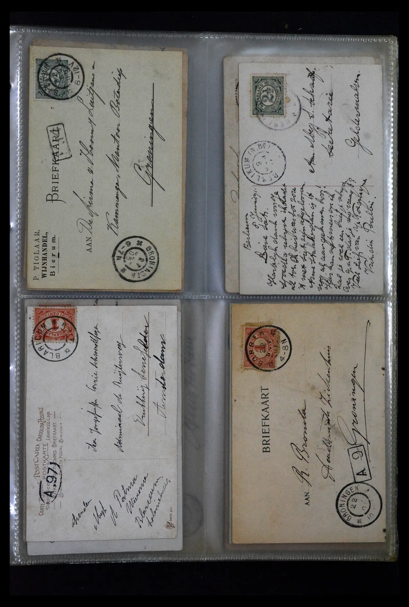 41926 0017 - Postzegelverzameling 41926 Nederland grootrondstempels.