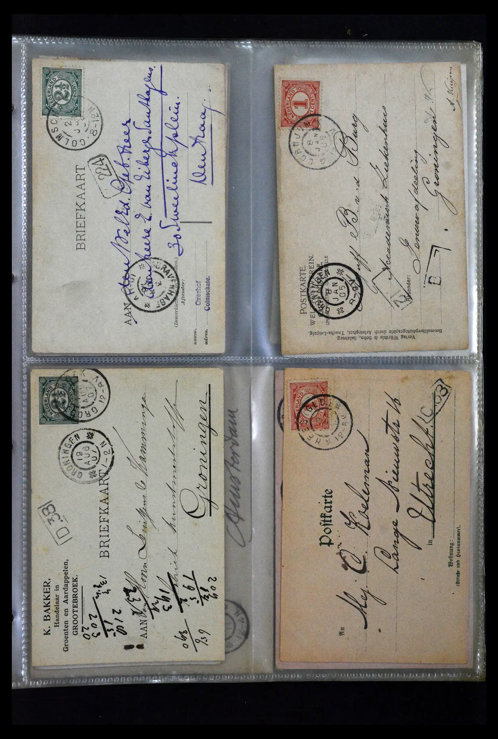 41926 0023 - Postzegelverzameling 41926 Nederland grootrondstempels.