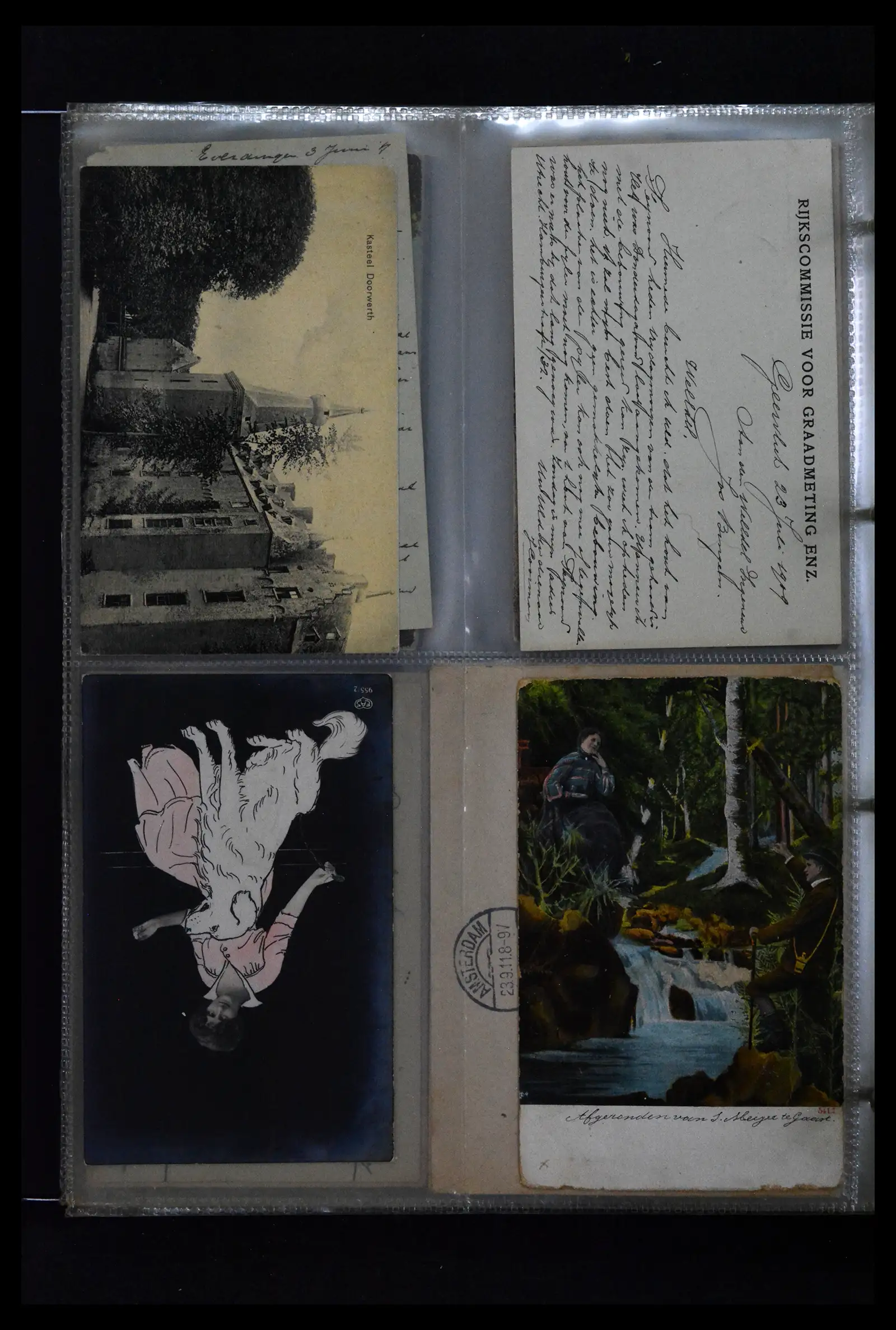 41926 0034 - Postzegelverzameling 41926 Nederland grootrondstempels.
