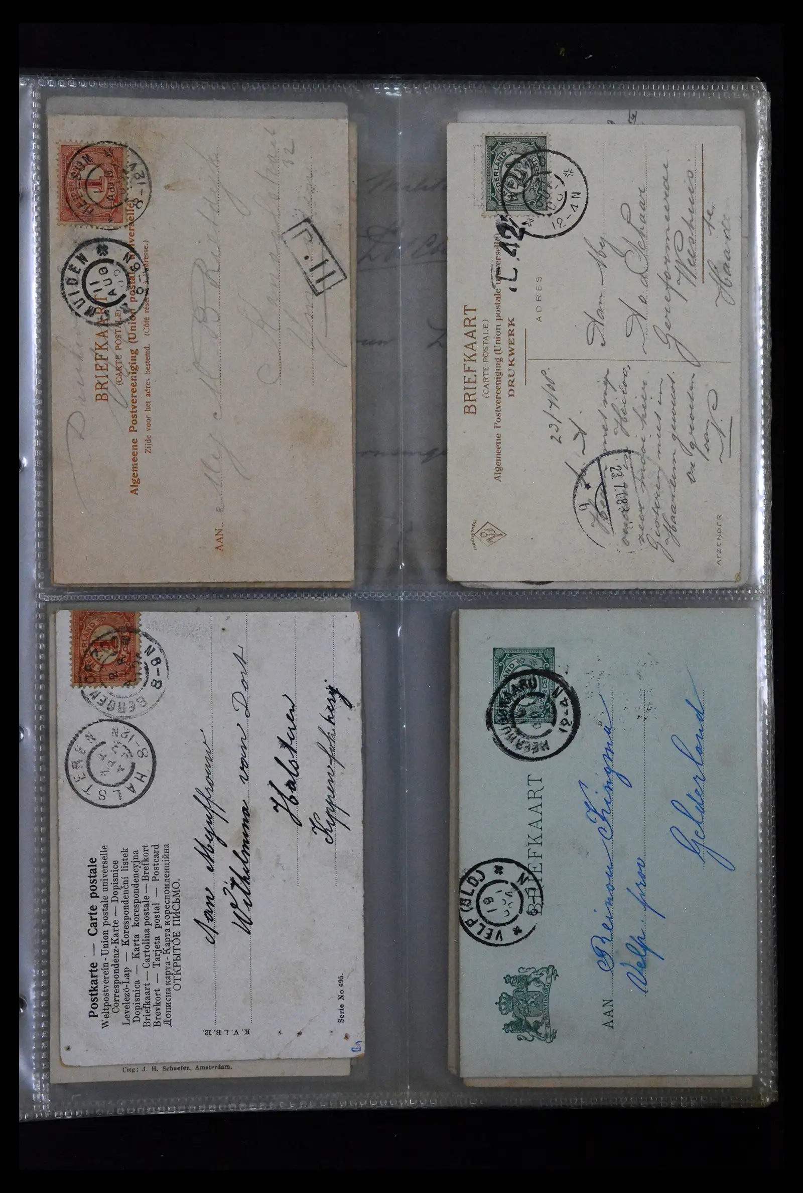 41926 0037 - Postzegelverzameling 41926 Nederland grootrondstempels.