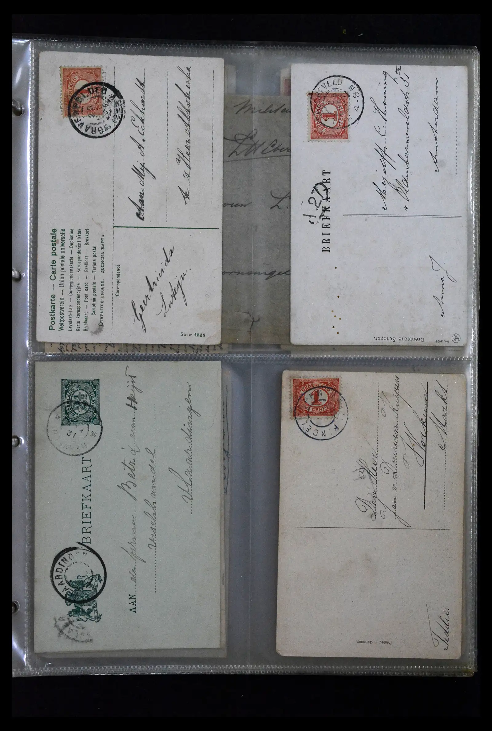 41926 0041 - Postzegelverzameling 41926 Nederland grootrondstempels.