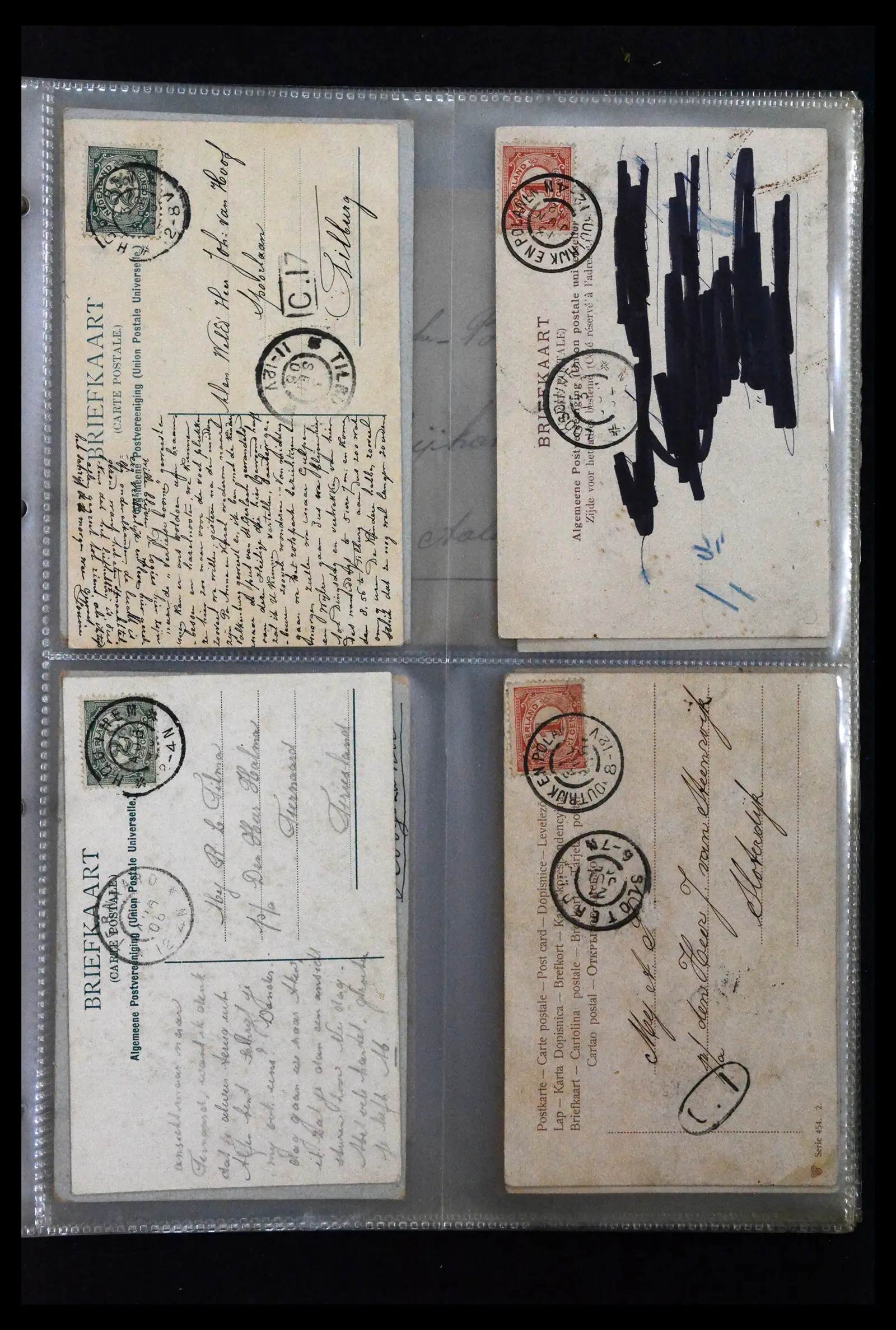 41926 0045 - Postzegelverzameling 41926 Nederland grootrondstempels.