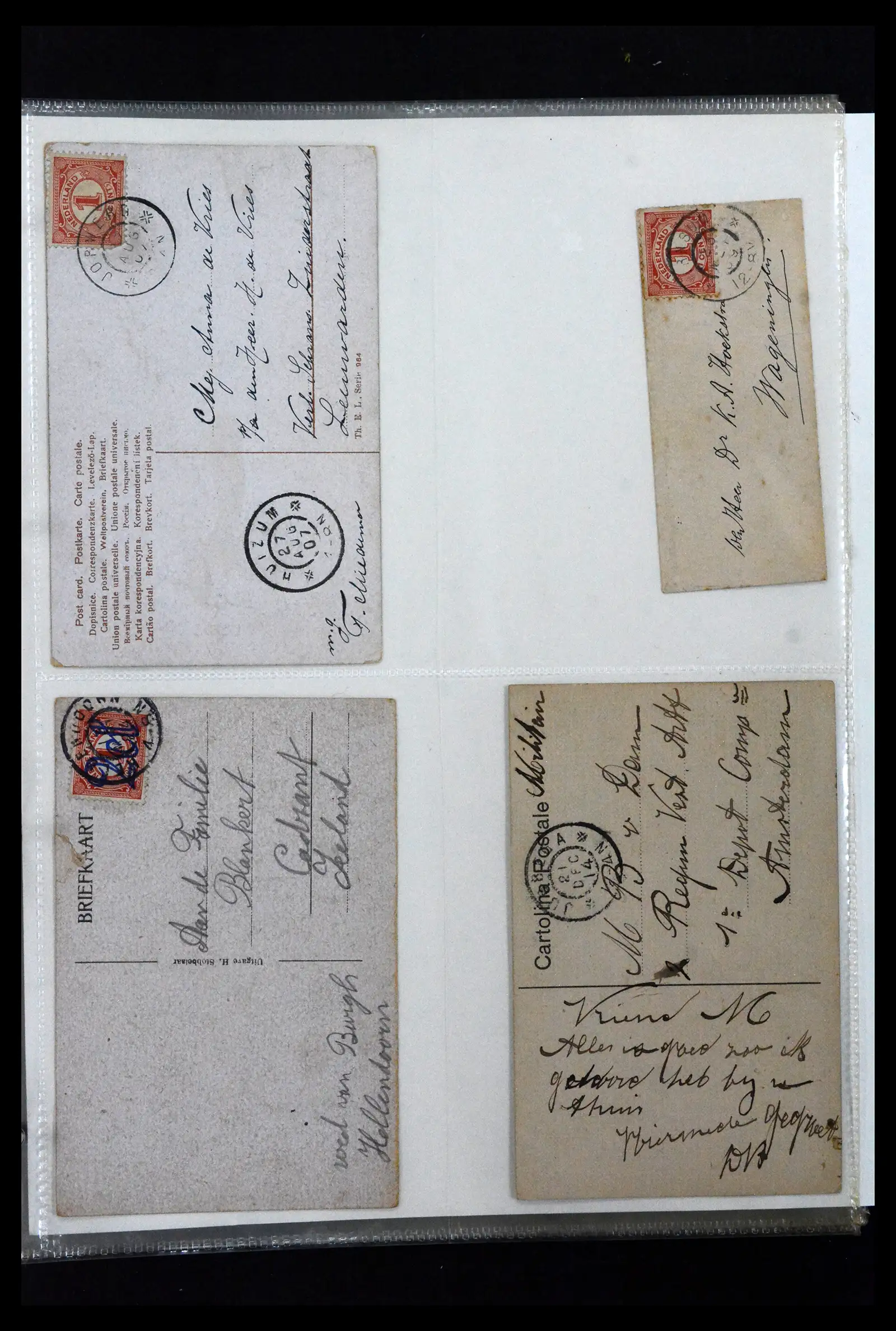 41926 0049 - Postzegelverzameling 41926 Nederland grootrondstempels.