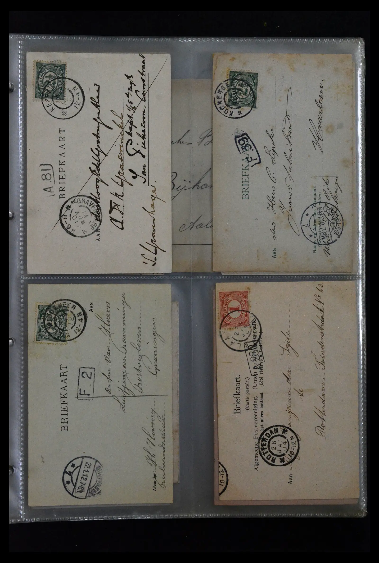 41926 0051 - Postzegelverzameling 41926 Nederland grootrondstempels.