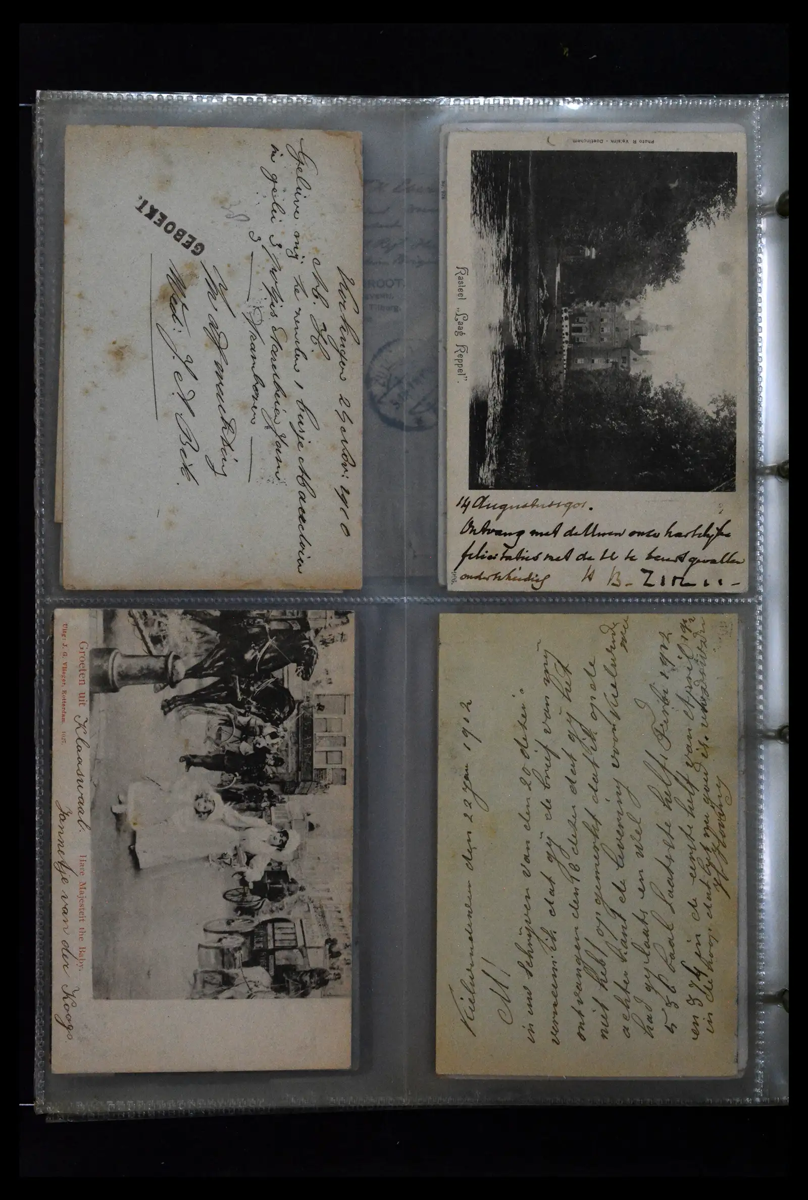 41926 0052 - Postzegelverzameling 41926 Nederland grootrondstempels.