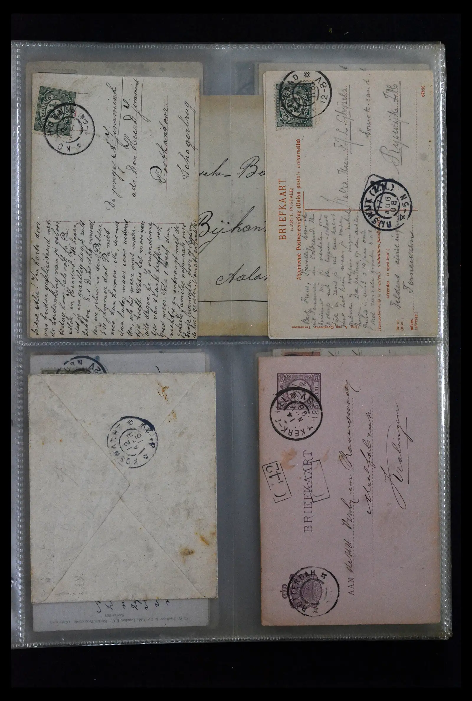 41926 0053 - Postzegelverzameling 41926 Nederland grootrondstempels.