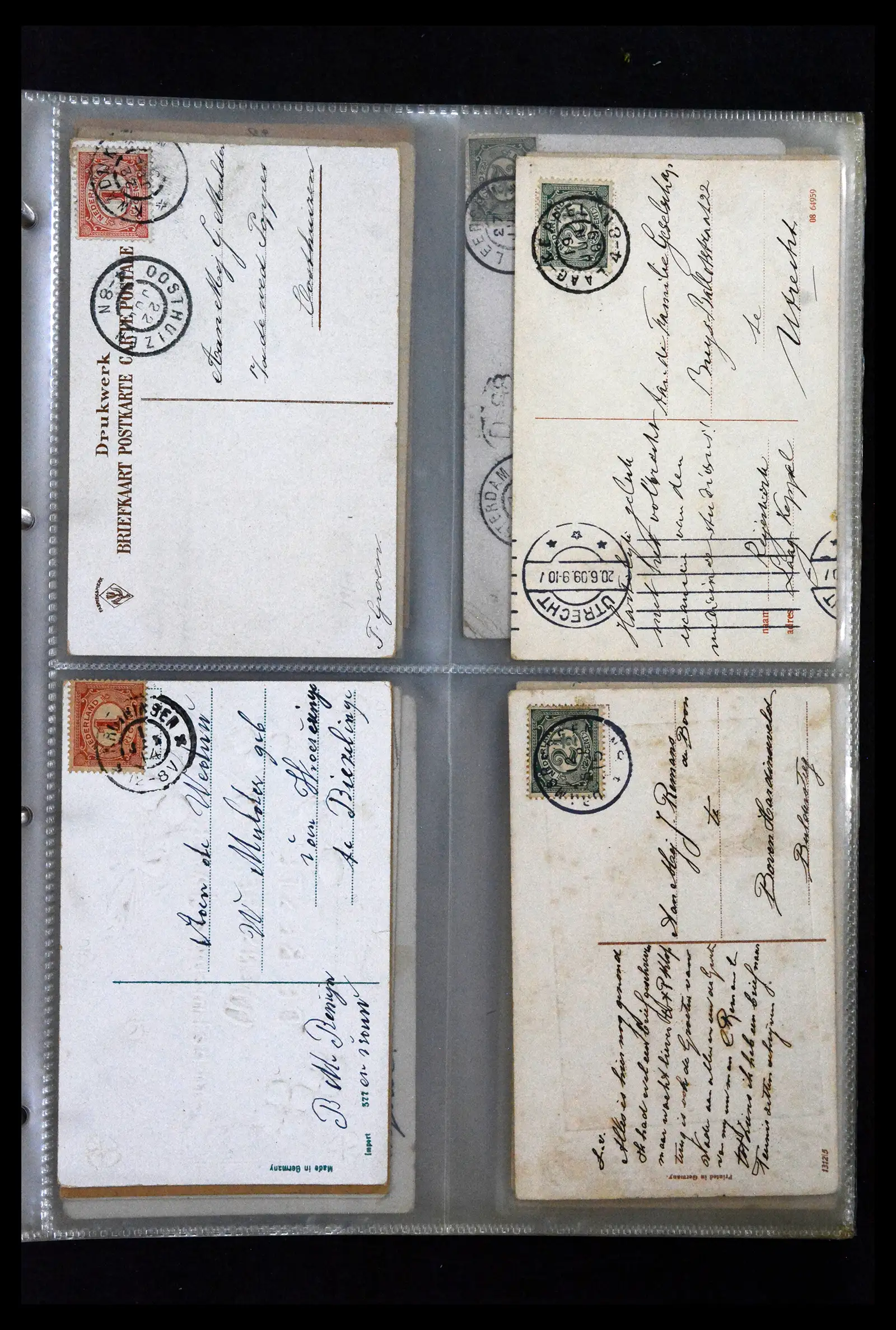 41926 0061 - Postzegelverzameling 41926 Nederland grootrondstempels.