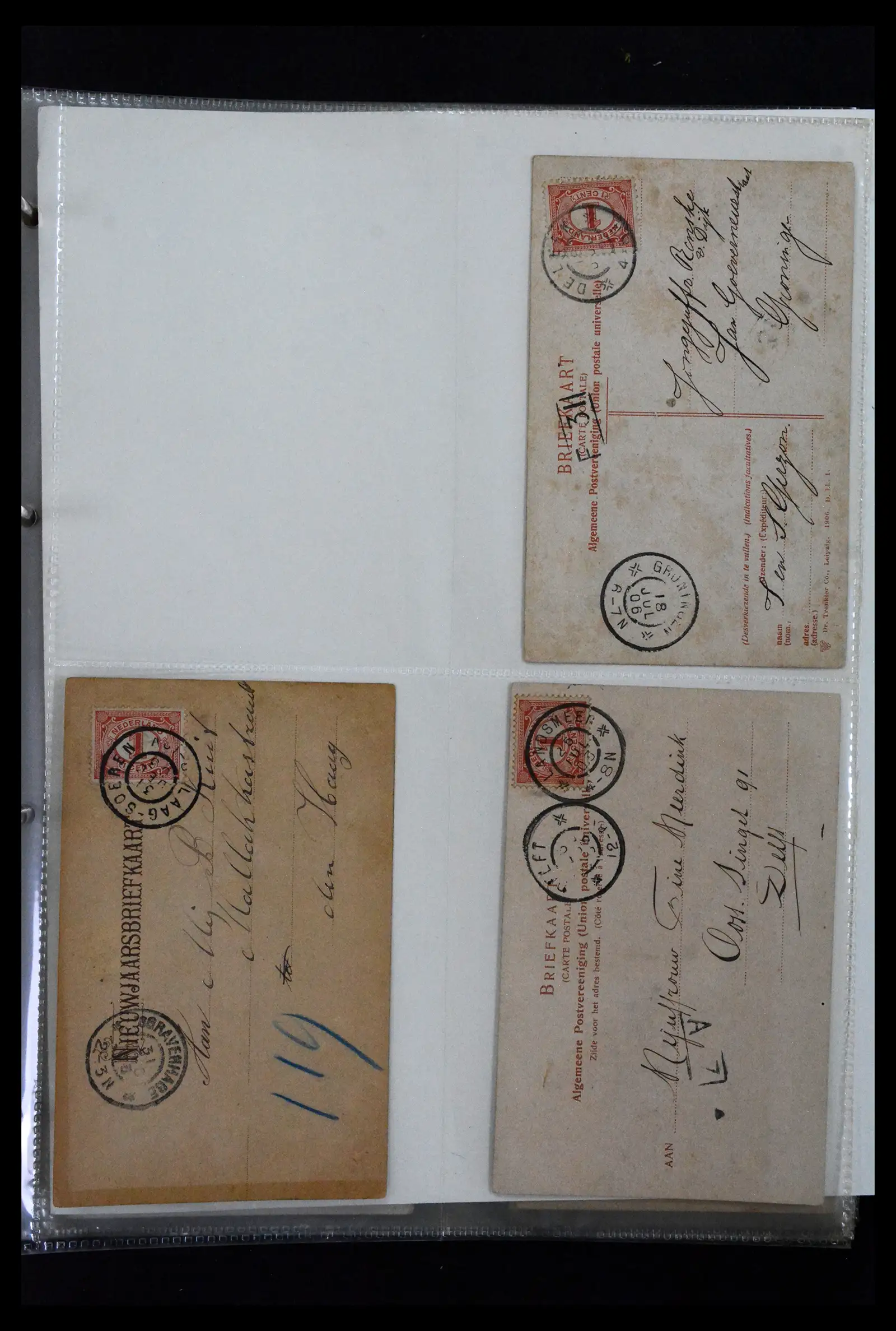 41926 0063 - Postzegelverzameling 41926 Nederland grootrondstempels.