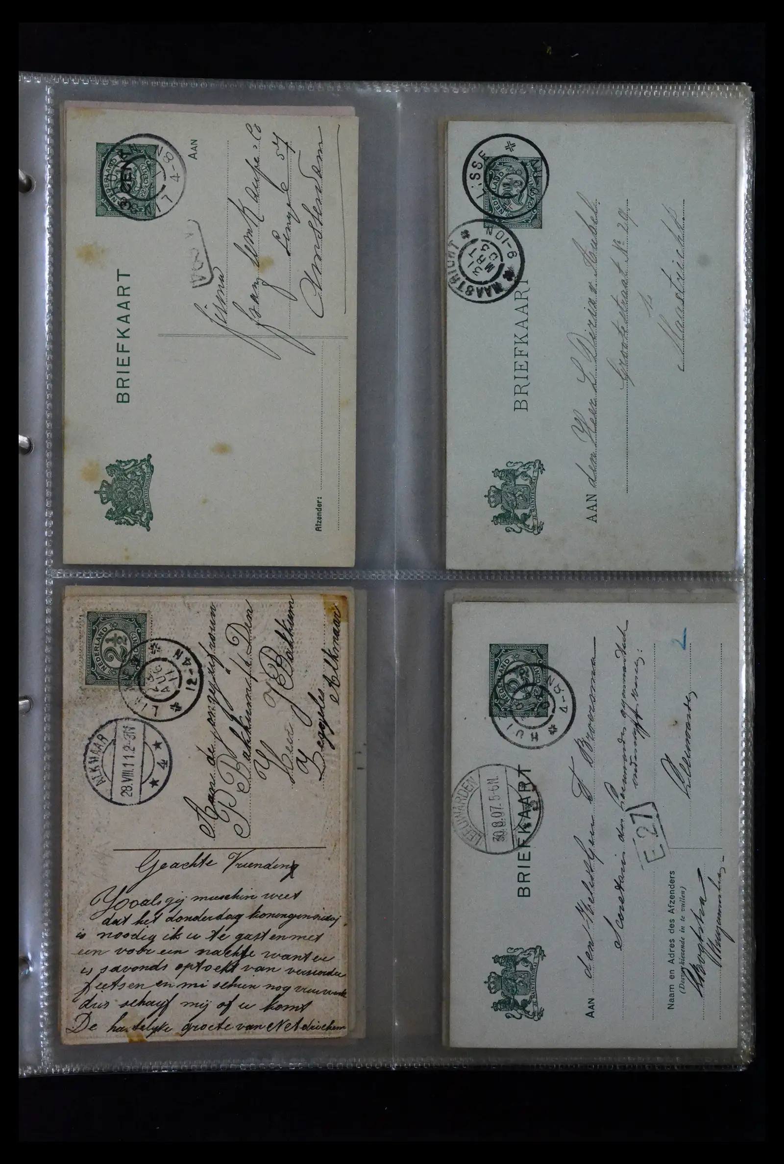 41926 0069 - Postzegelverzameling 41926 Nederland grootrondstempels.