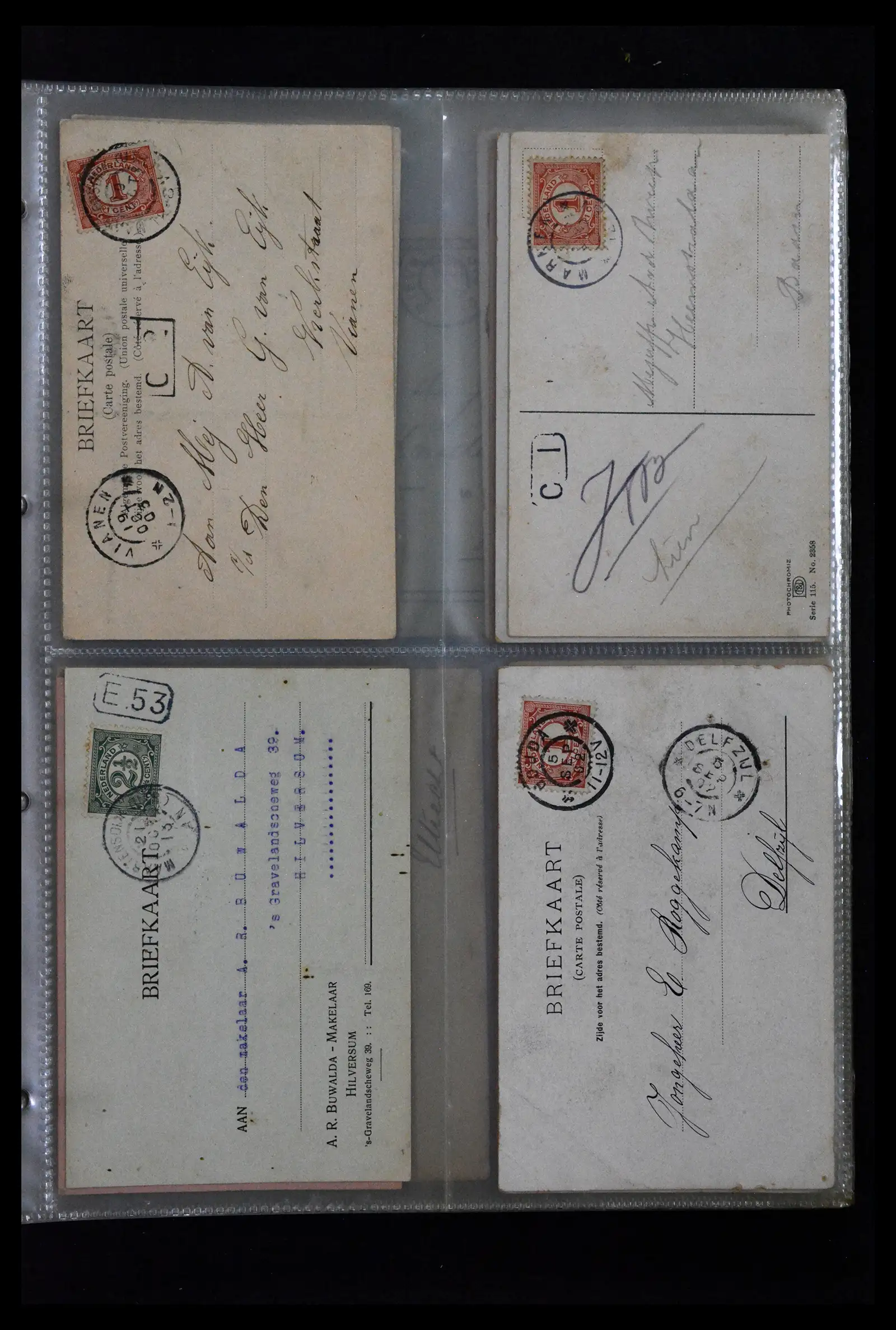 41926 0075 - Postzegelverzameling 41926 Nederland grootrondstempels.