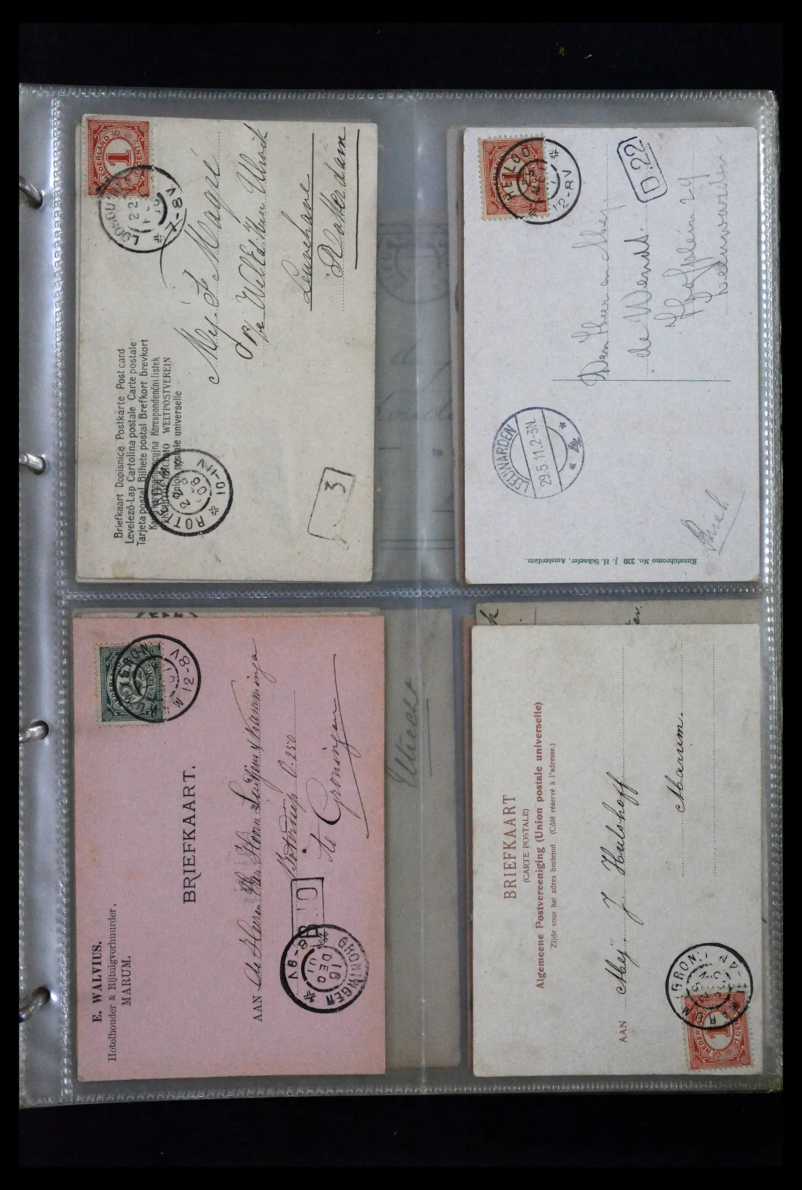 41926 0077 - Postzegelverzameling 41926 Nederland grootrondstempels.