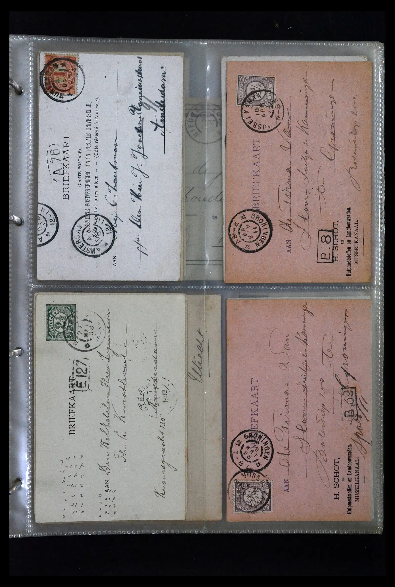 41926 0081 - Postzegelverzameling 41926 Nederland grootrondstempels.