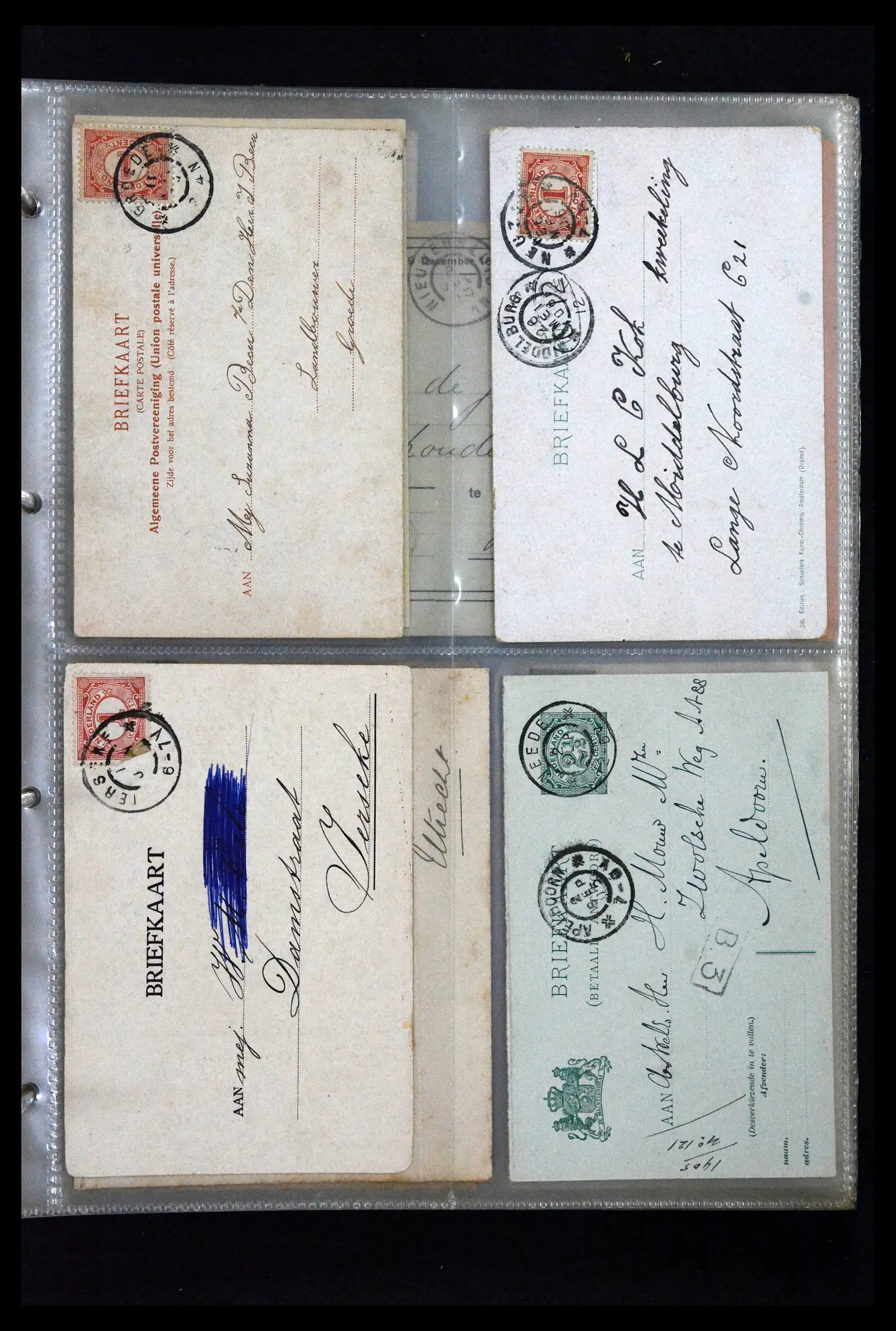 41926 0083 - Postzegelverzameling 41926 Nederland grootrondstempels.