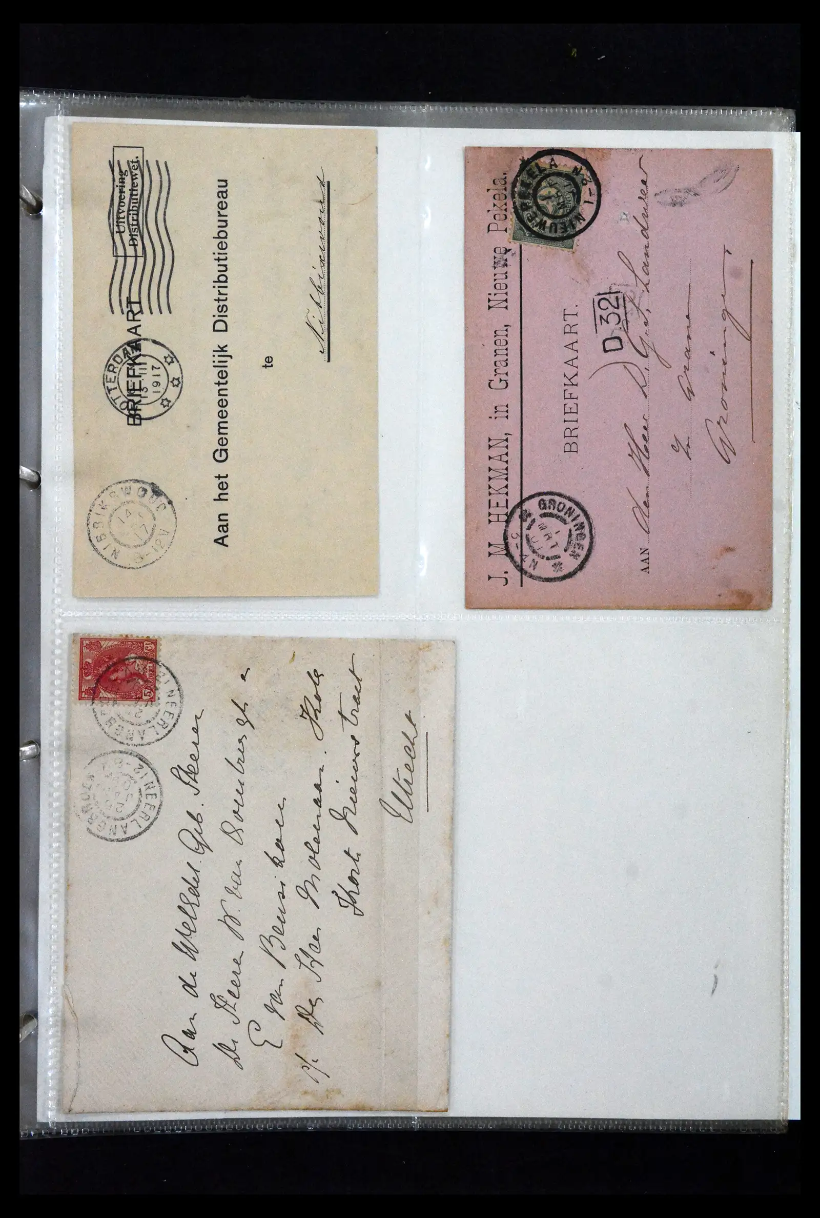 41926 0085 - Postzegelverzameling 41926 Nederland grootrondstempels.