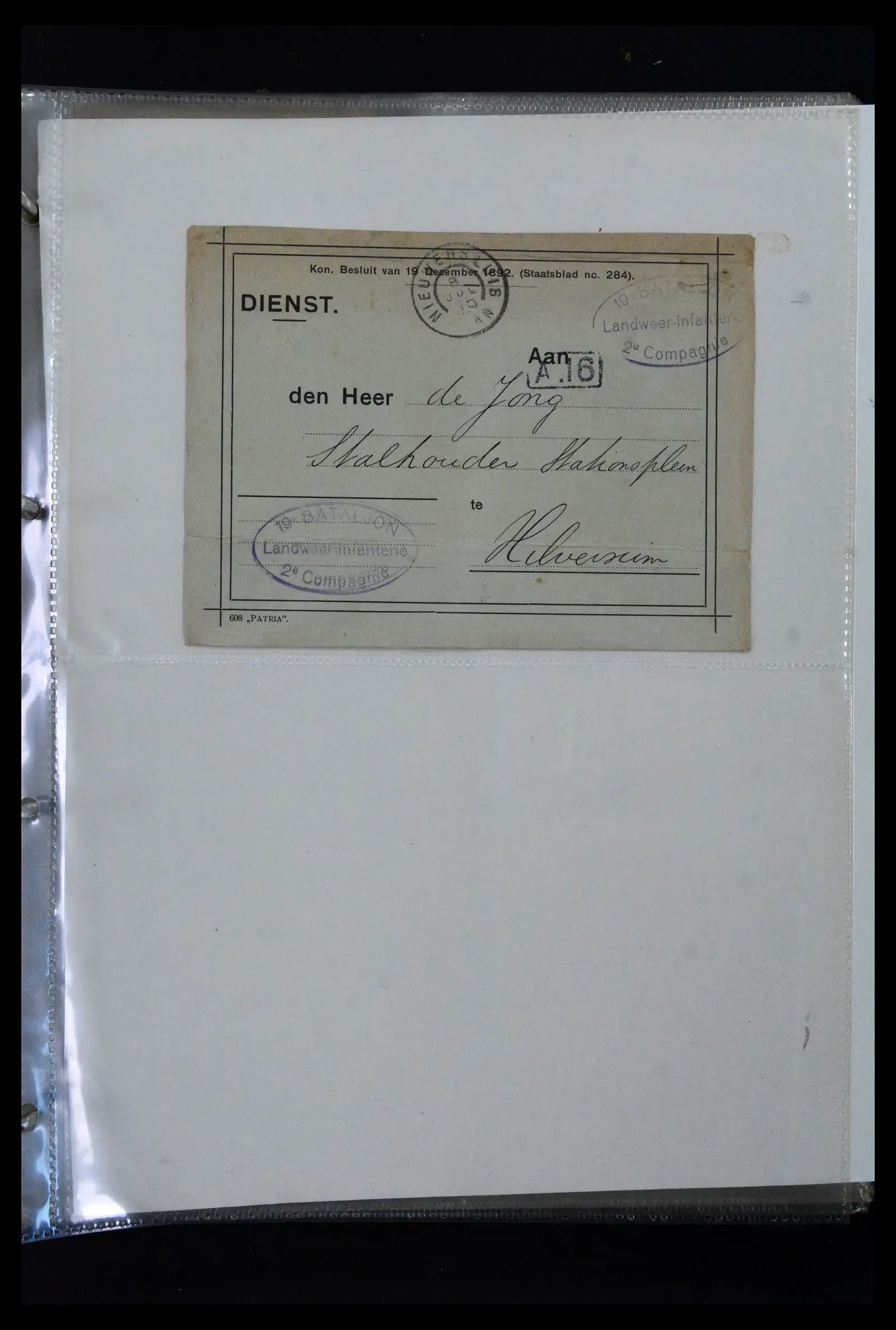 41926 0087 - Postzegelverzameling 41926 Nederland grootrondstempels.