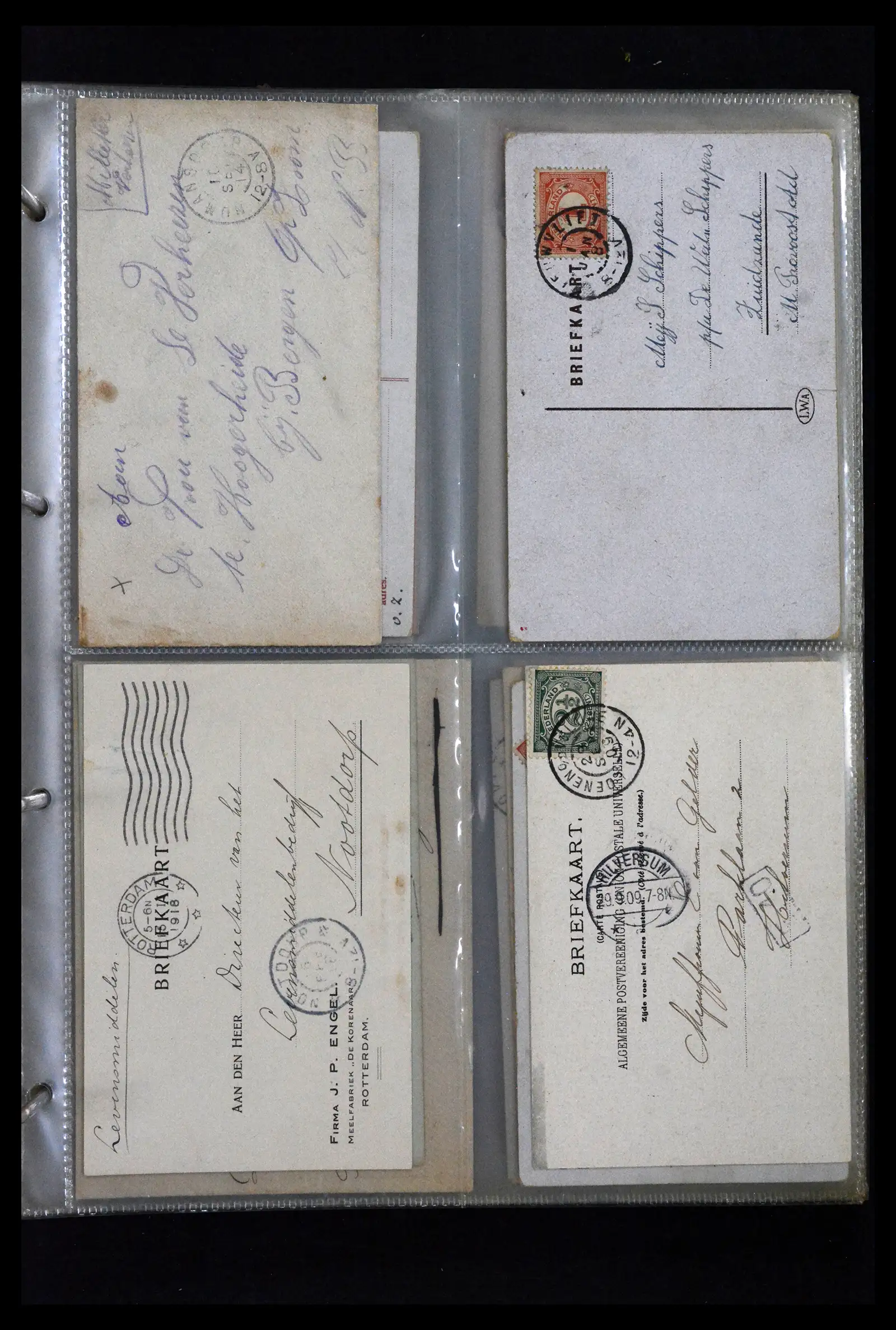 41926 0093 - Postzegelverzameling 41926 Nederland grootrondstempels.