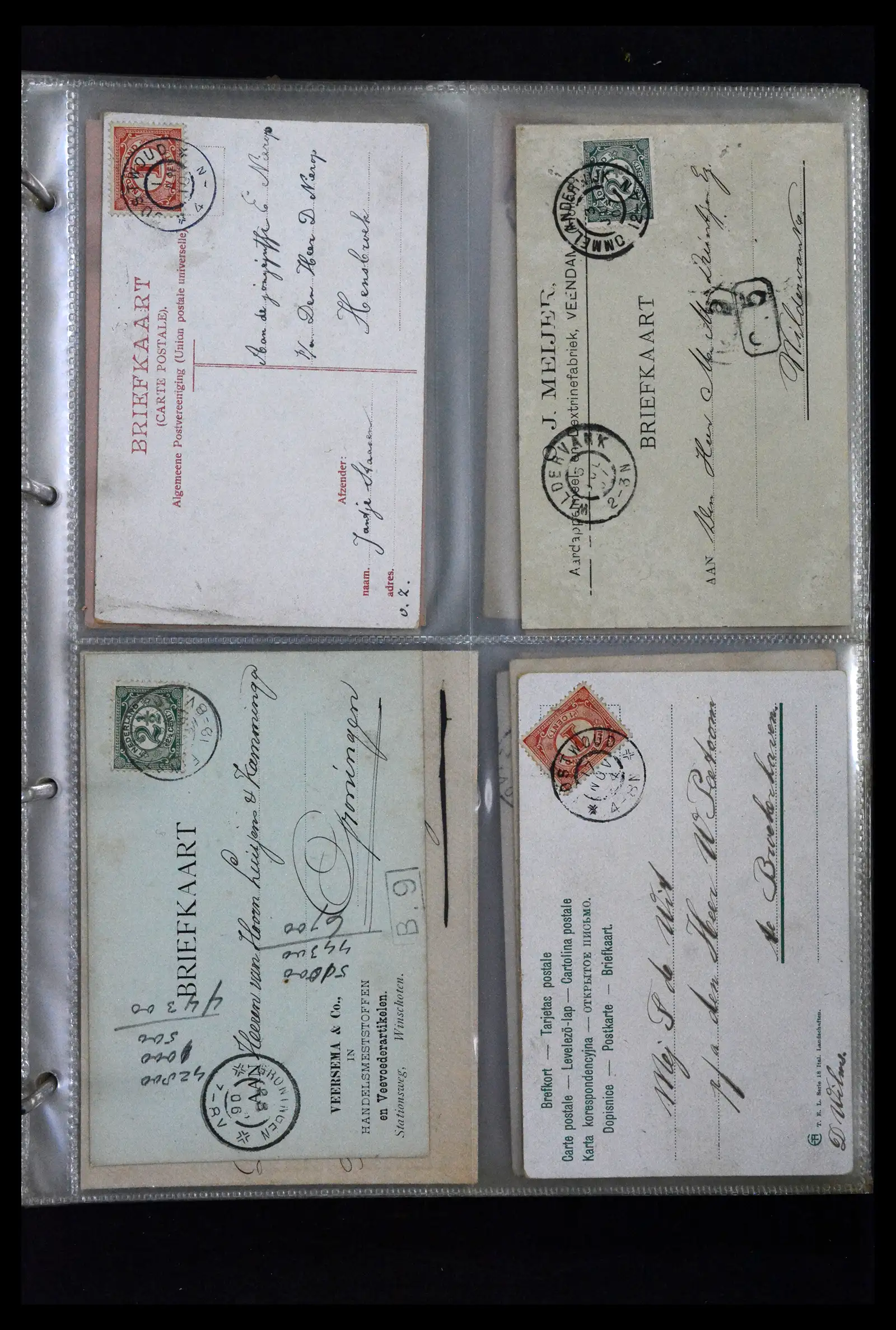 41926 0095 - Postzegelverzameling 41926 Nederland grootrondstempels.