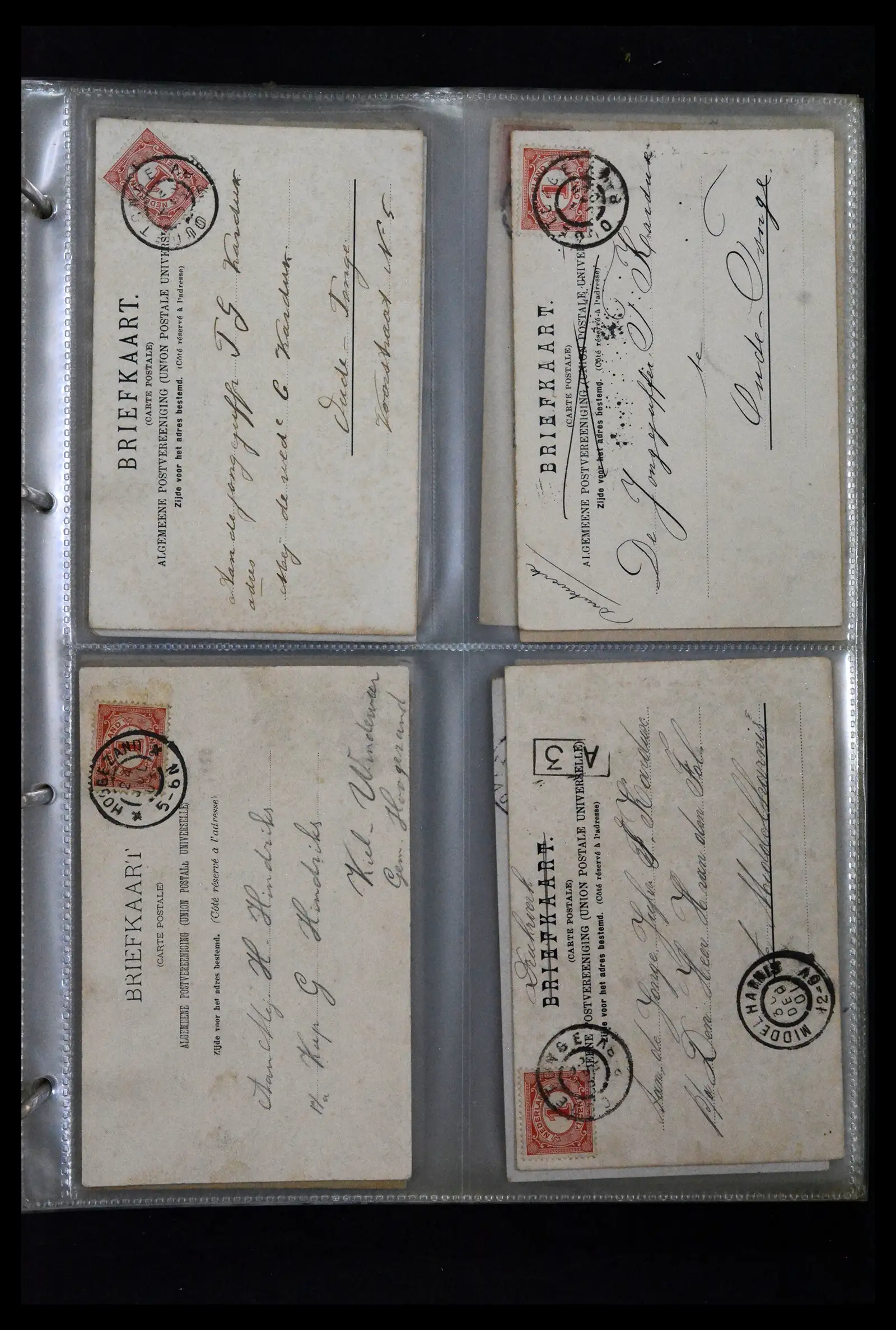 41926 0099 - Postzegelverzameling 41926 Nederland grootrondstempels.
