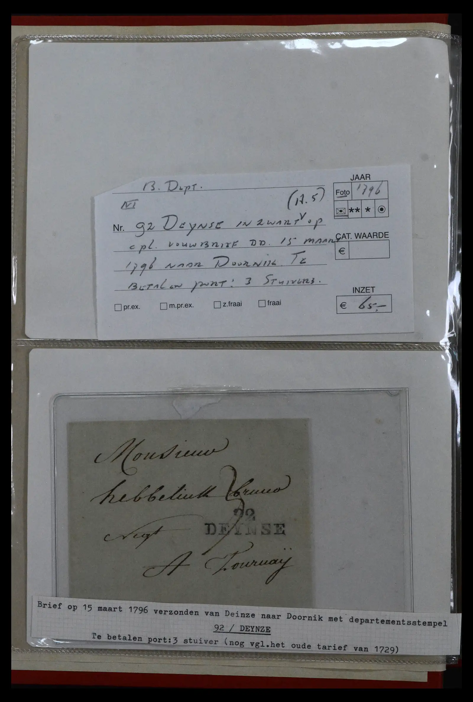 41927 0003 - Stamp collection 41927 Belgium/France pre-stamp covers 1712-1839!
