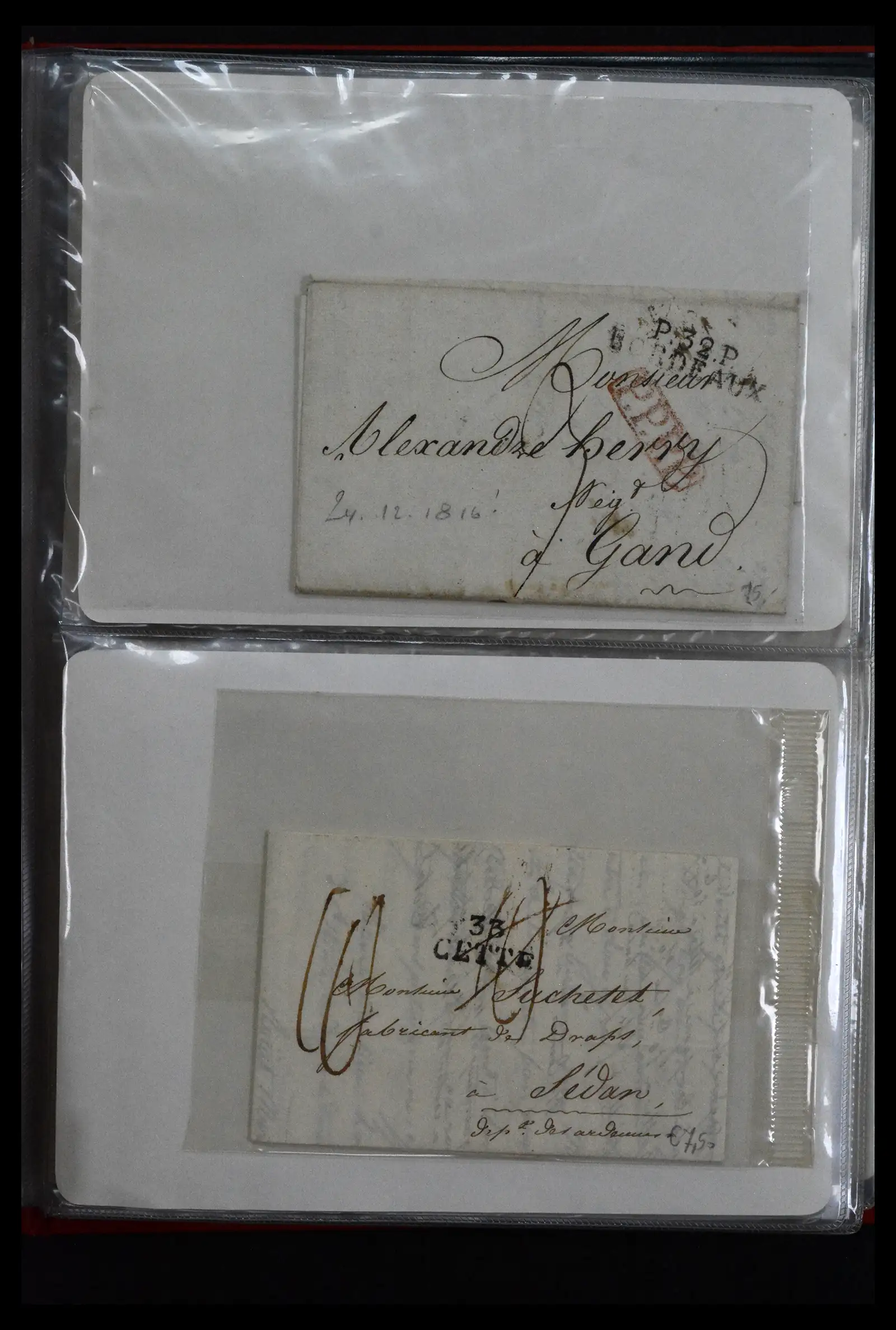 41927 0004 - Stamp collection 41927 Belgium/France pre-stamp covers 1712-1839!