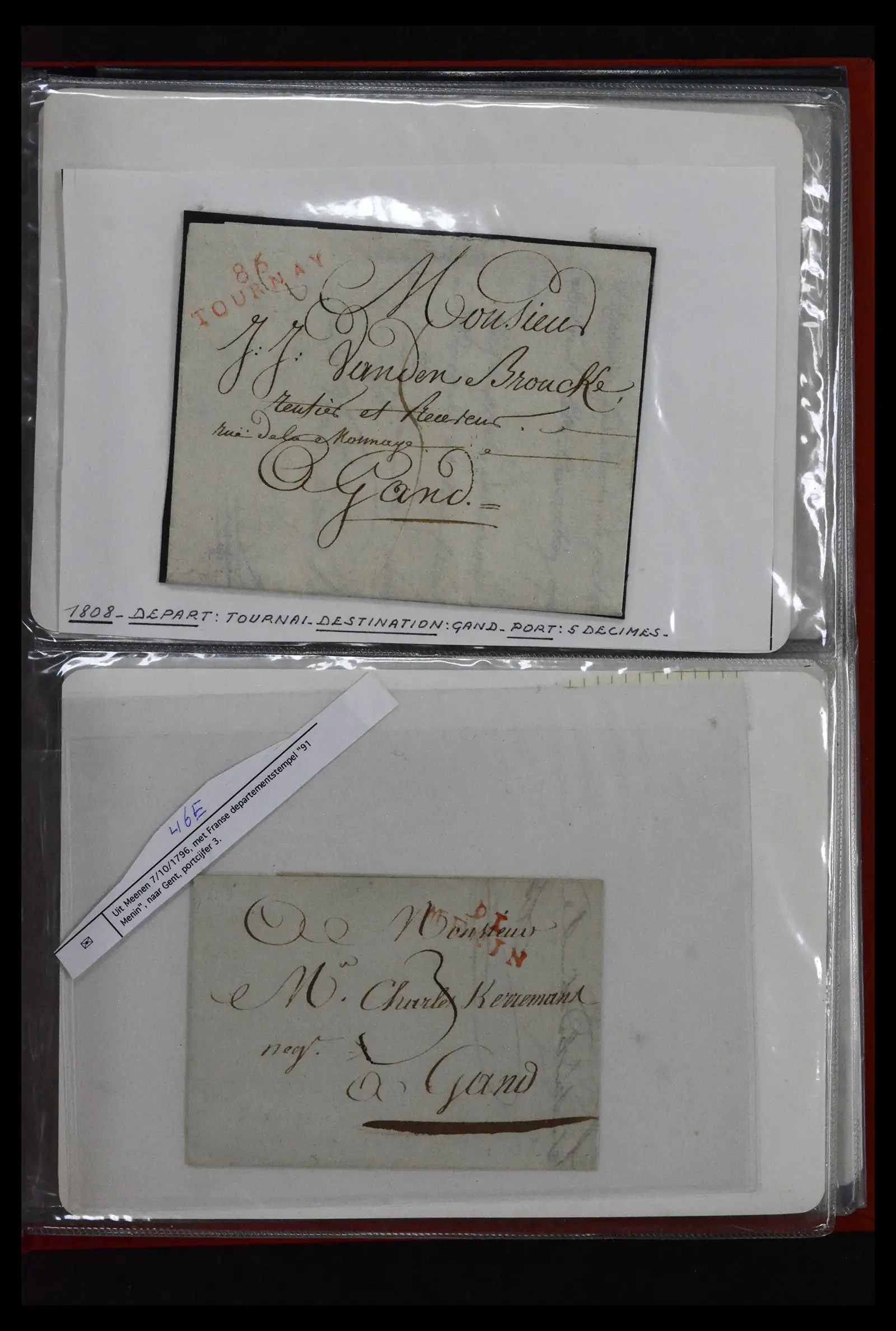 41927 0008 - Stamp collection 41927 Belgium/France pre-stamp covers 1712-1839!