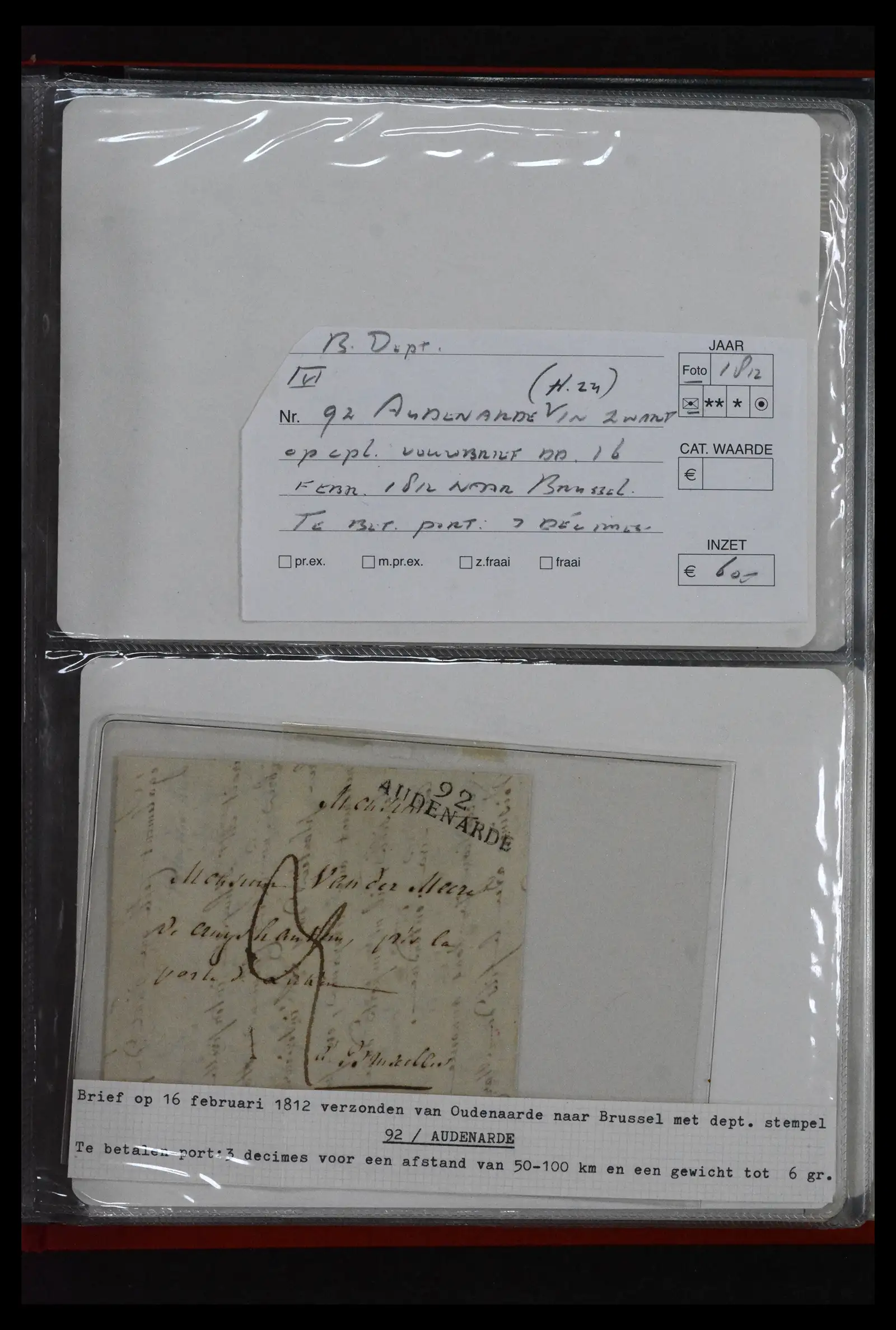 41927 0010 - Stamp collection 41927 Belgium/France pre-stamp covers 1712-1839!